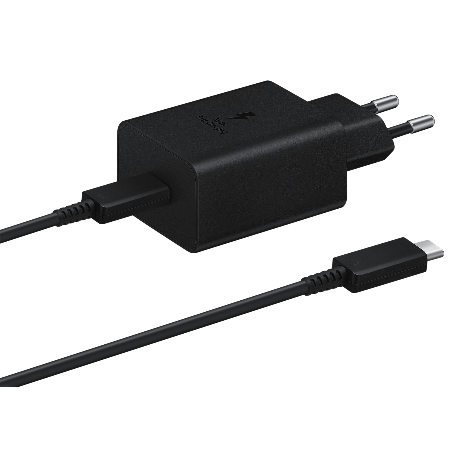 

SAMSUNG 45W Type A Fast Charger (Type C to Type C, Short Circuit Control, Black)