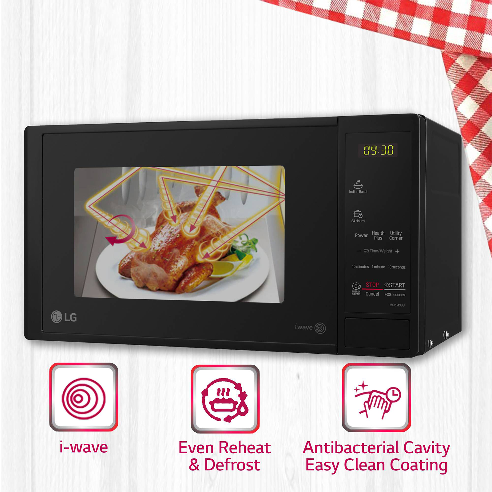 lg microwave solo 20l black