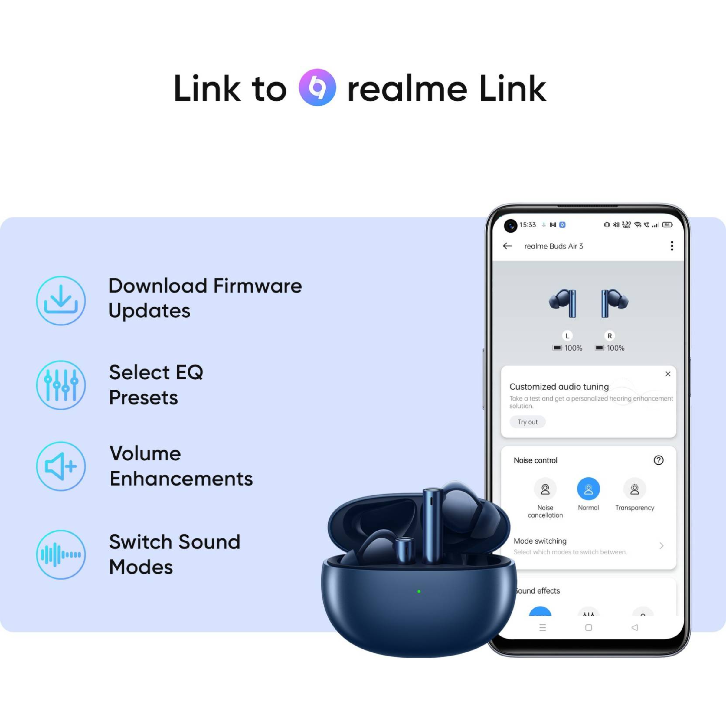 Buy realme Buds Air 5 Pro TWS Earbuds with Active Noise Cancellation (LDAC  HD Audio CODEC, Sunrise Beige) Online - Croma