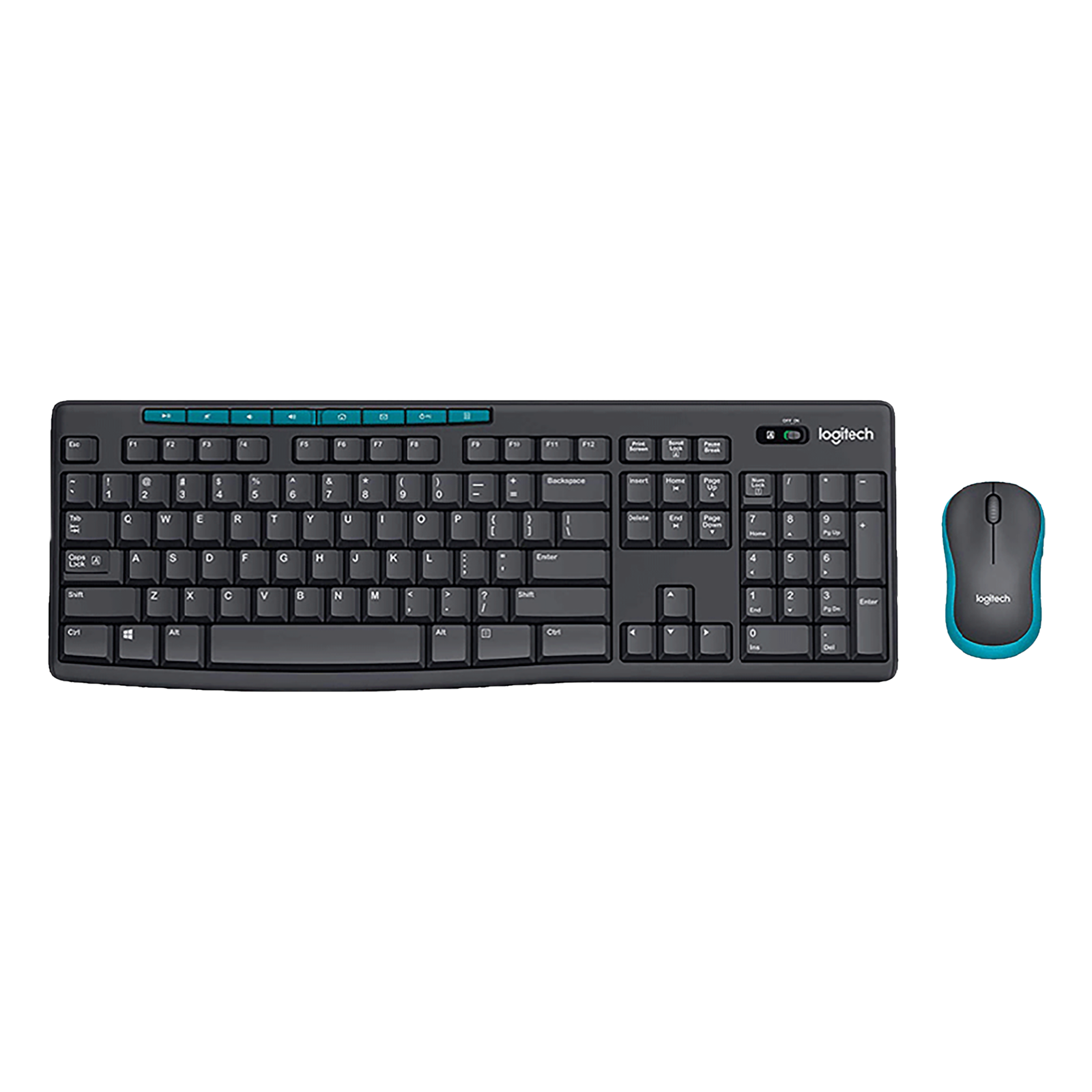 logitech MK275 Wireless Keyboard & Mouse Combo (Spill Resistant, Black)