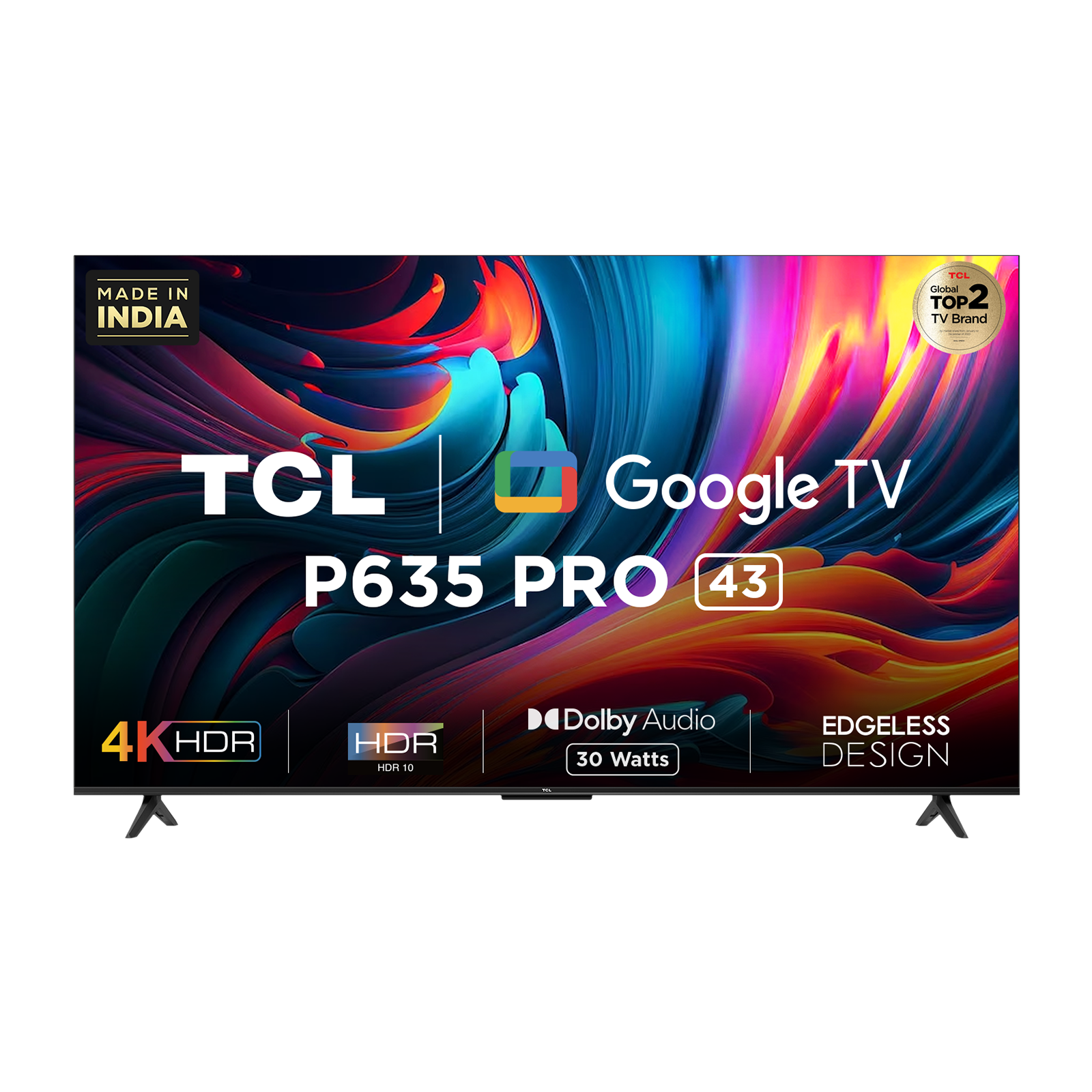 TV LED 109,22 cm (43) TCL 43P638X1, 4K UHD, Smart TV