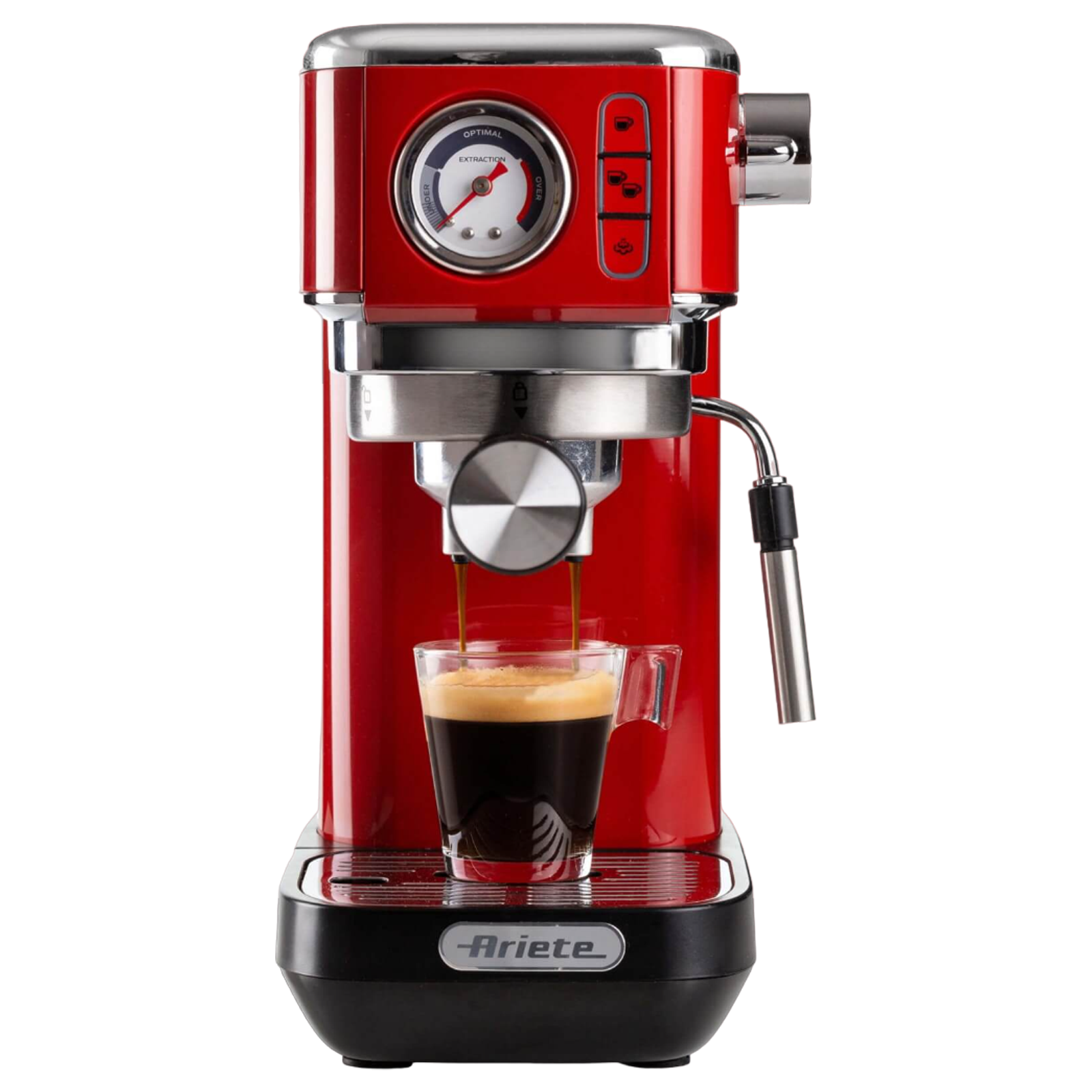 

Ariete Slim Moderna 1300 Watt Automatic Espresso Coffee Maker with Reusable Filter (Red)