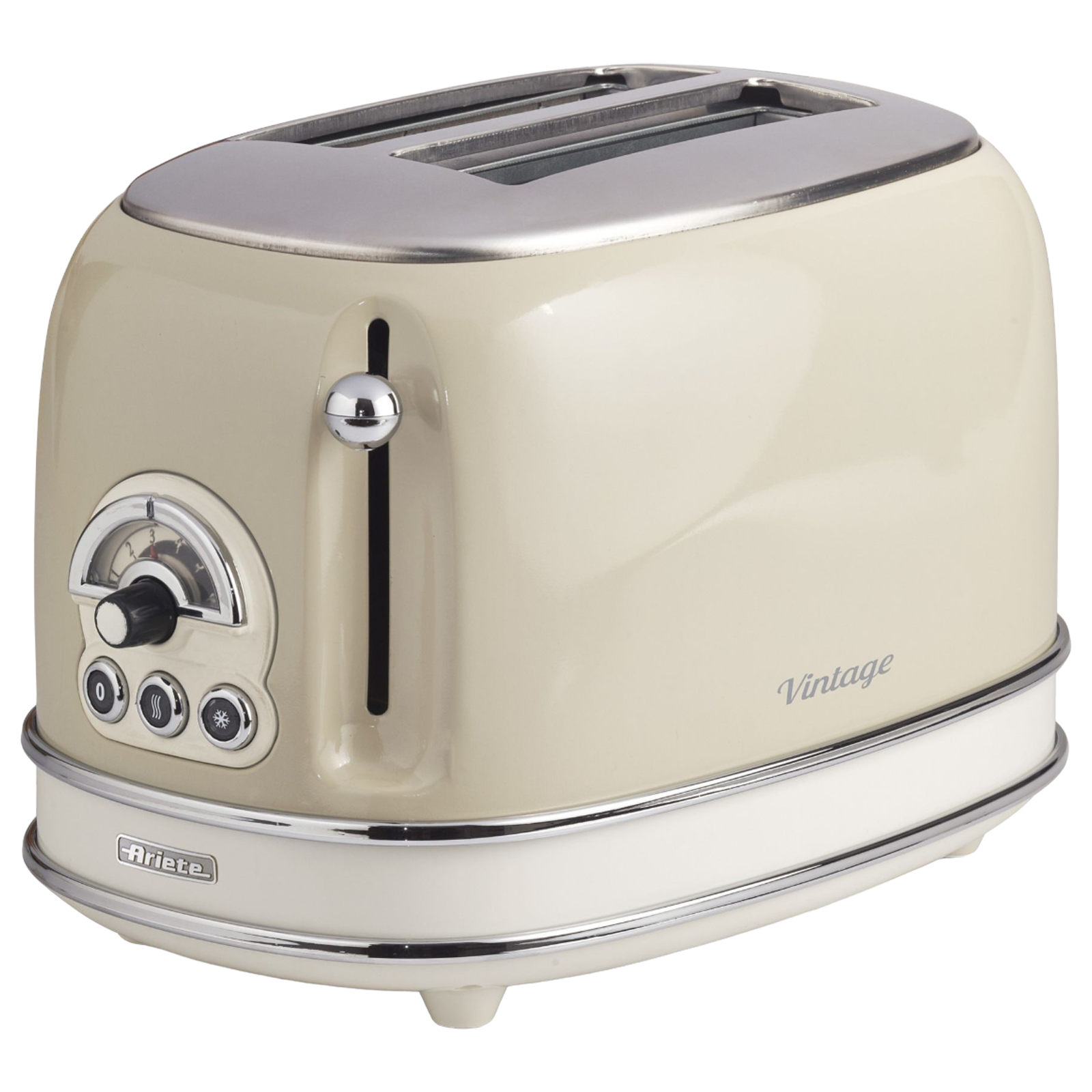 

Ariete Vintage 810W 2 Slice Pop-Up Toaster with 6 Different Toasting Levels (Beige)