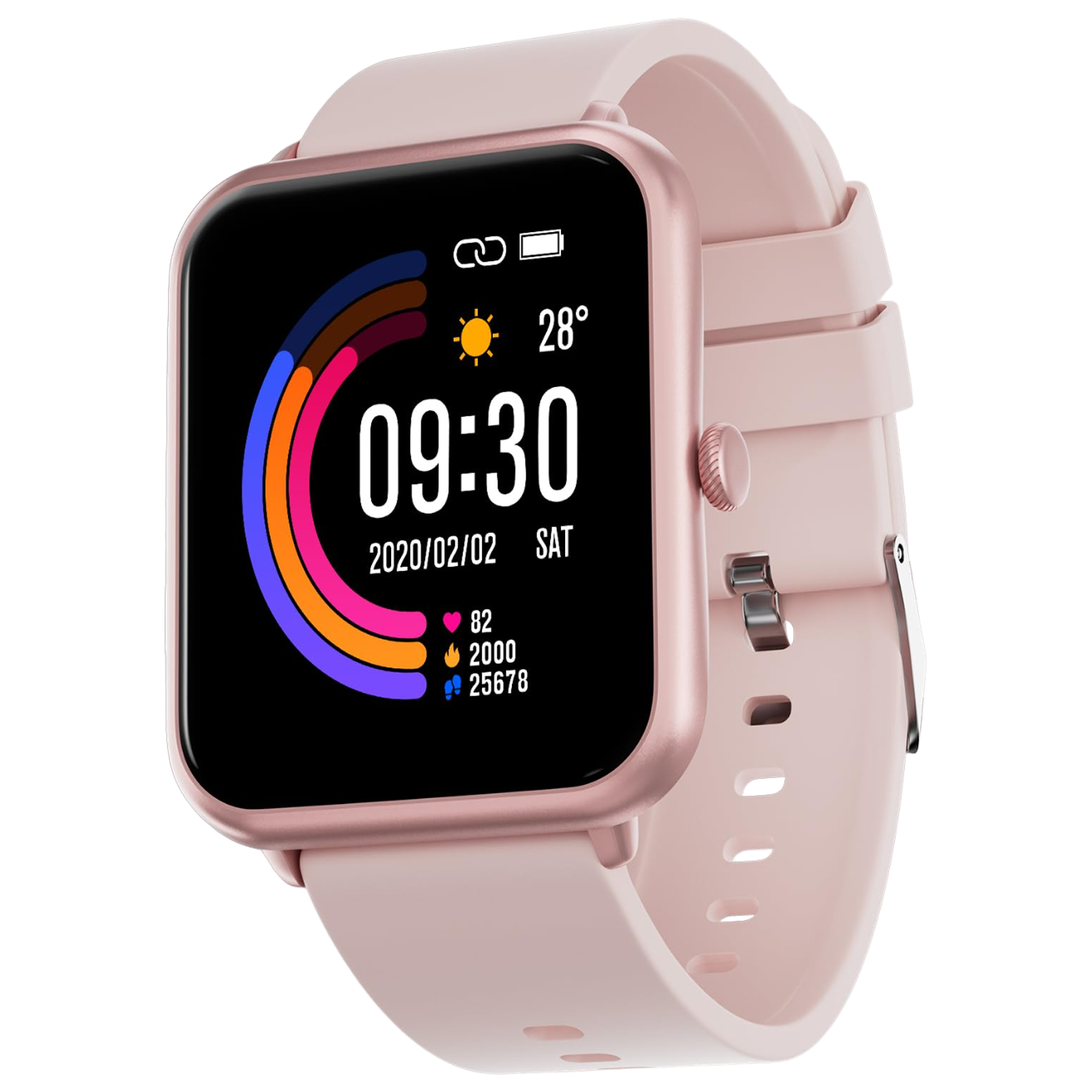 

FIRE-BOLTT Ninja Call Pro Smartwatch with Bluetooth Calling (42.9mm HD Display, IP67 Water Resistant, Pink Strap)