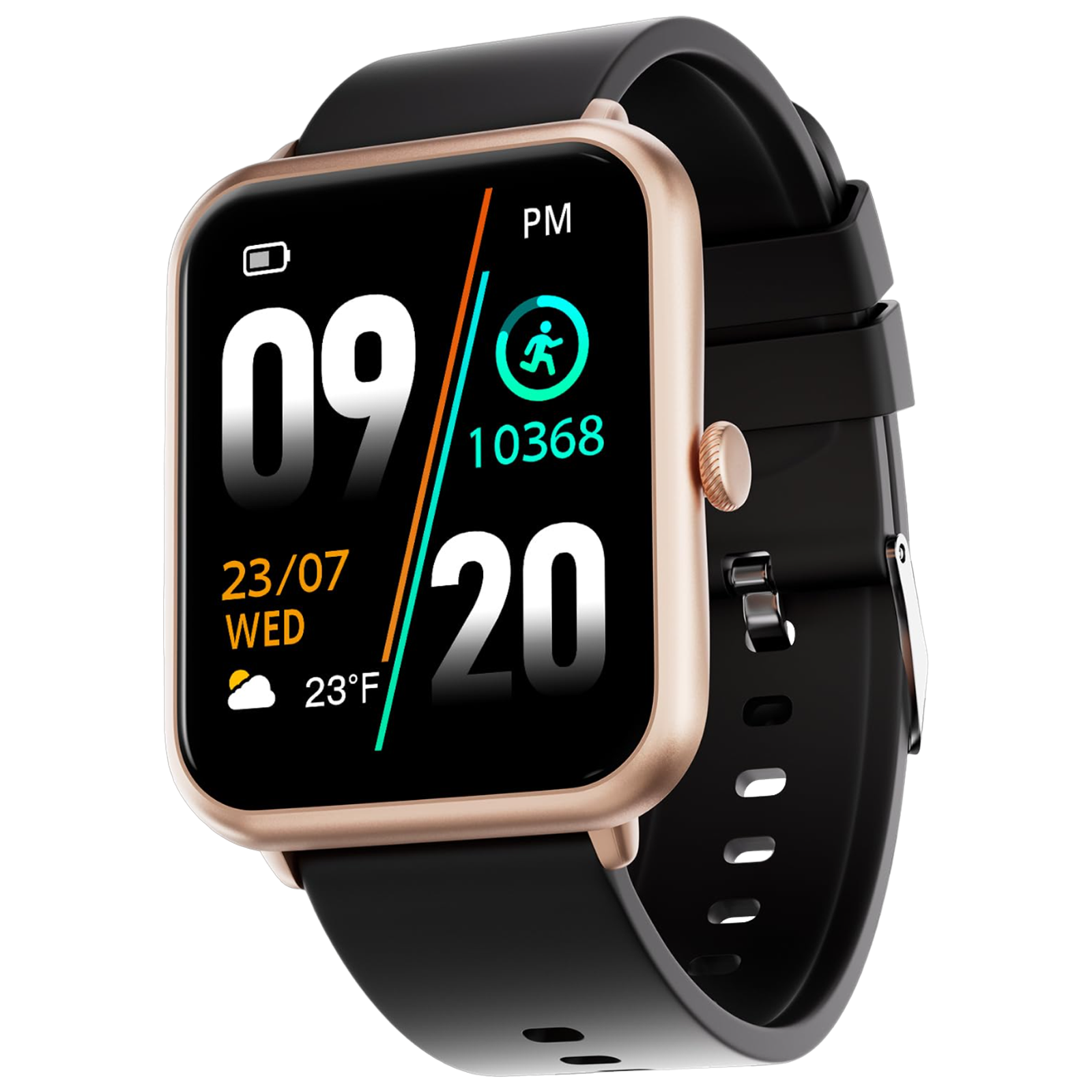

FIRE-BOLTT Ninja Call Pro Smartwatch with Bluetooth Calling (42.9mm HD Display, IP67 Water Resistant, Gold Black Strap)