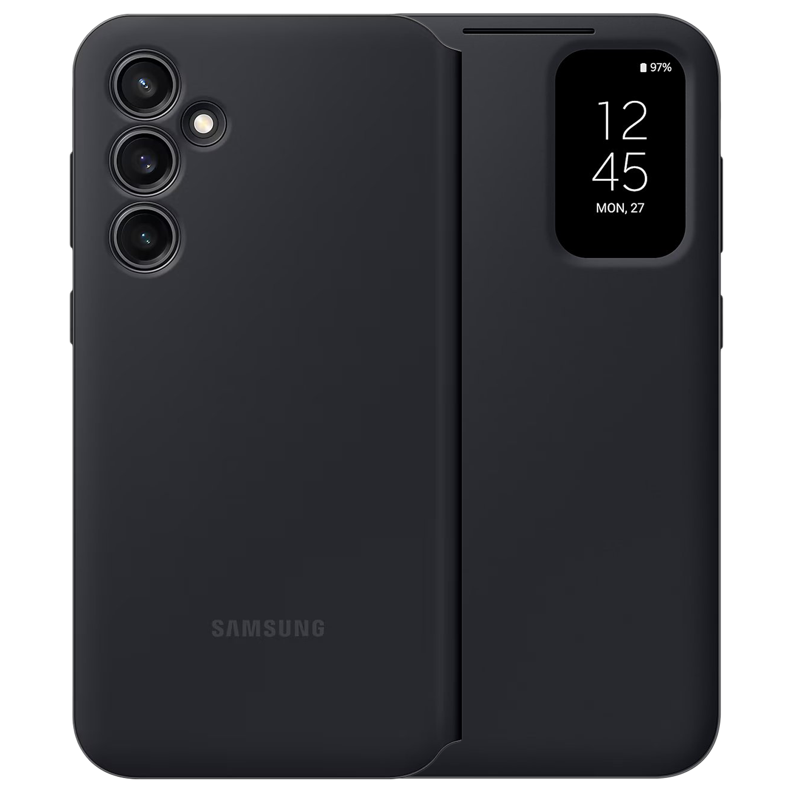 SAMSUNG Soft Bio PU Flip Case for Galaxy S23 FE (Built in Card Pocket, Black)
