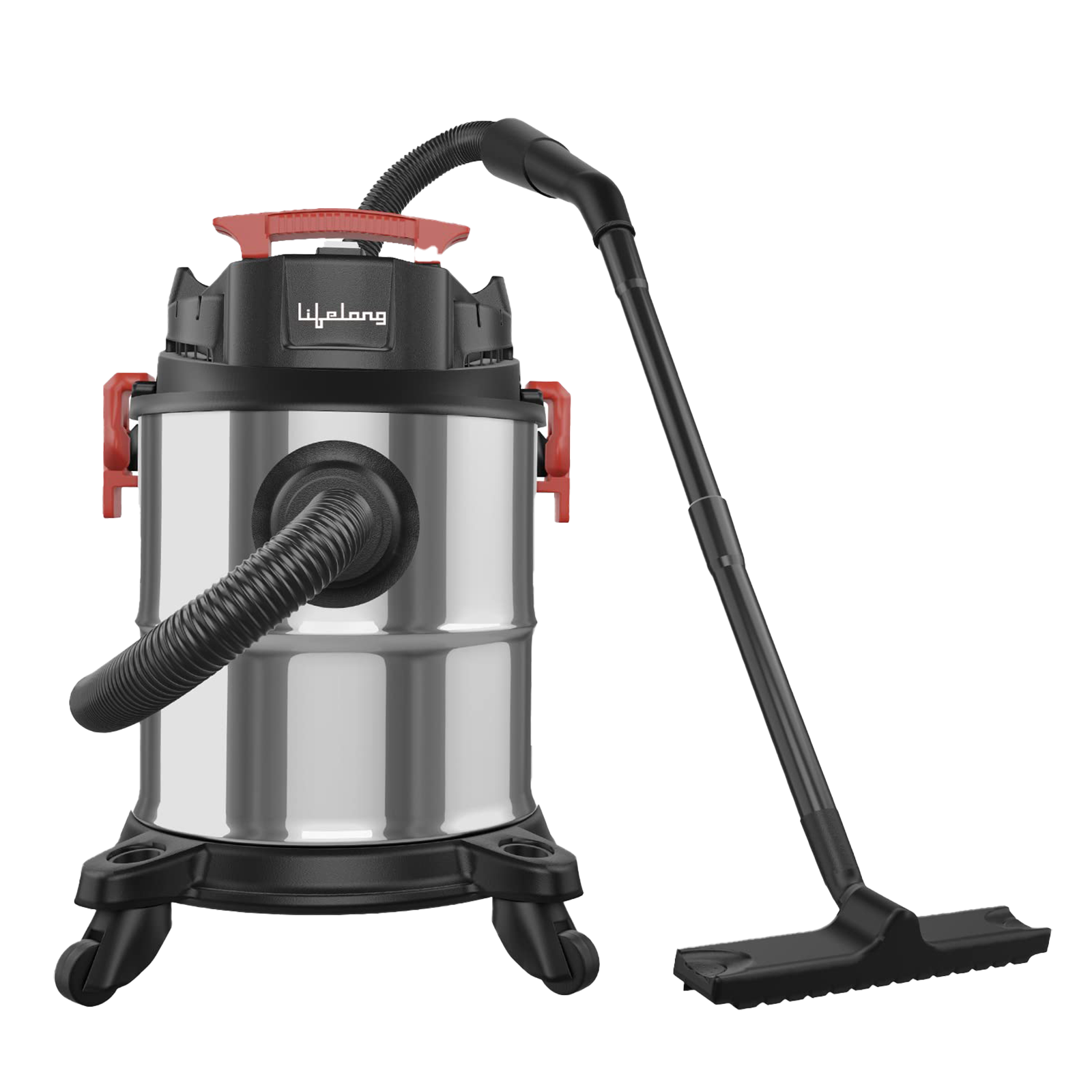 

Lifelong Aspire ZX 1200W Wet & Dry Vacuum Cleaner with Blower Function (360 Degree Rotational Wheels, Red & Black)