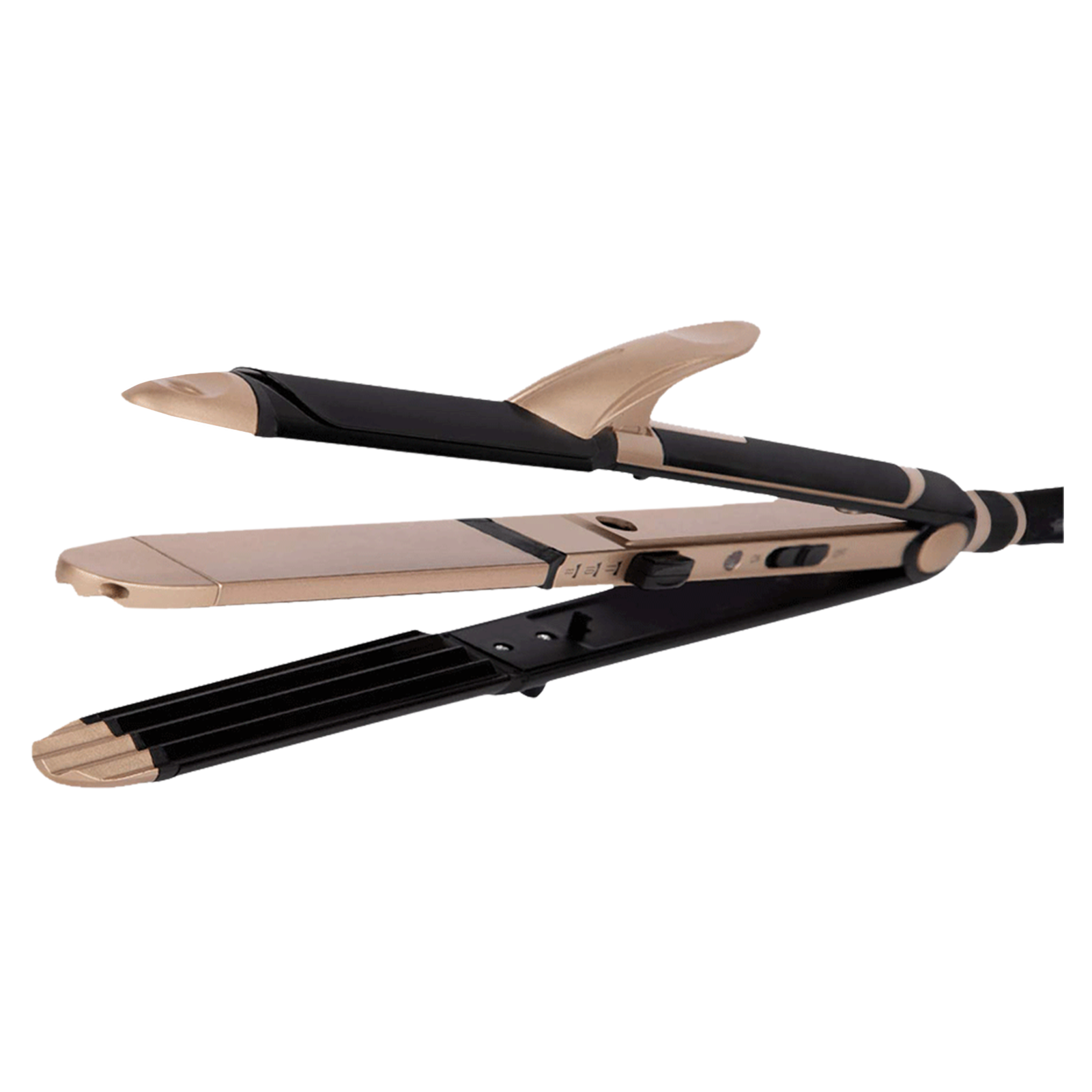 VEGA VHSCC-01 3-in-1 Hair Styler with Ceramic Coating Technology (Easy Lock System, Black & Gold)