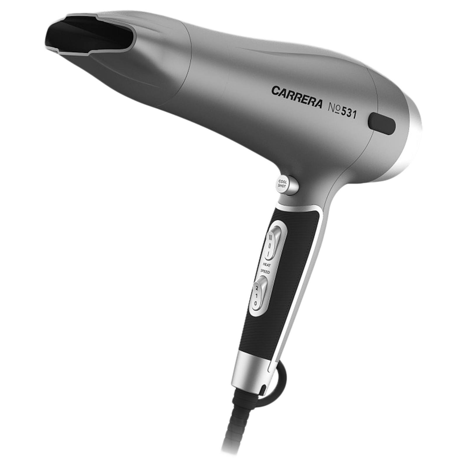 

CARRERA Professional Hair Dryer with 3 Heat Settings & Cool Shot (Ionic Technology, Grey)