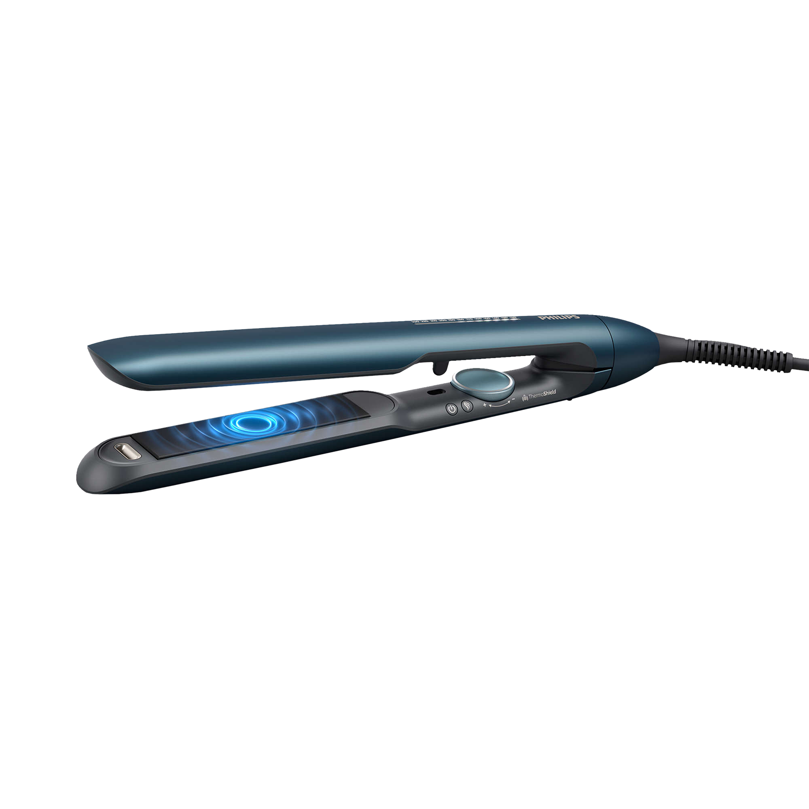 PHILIPS 7000 Series Hair Straightener with ThermoShield Technology (Ceramic Plates, Teal Metallic)