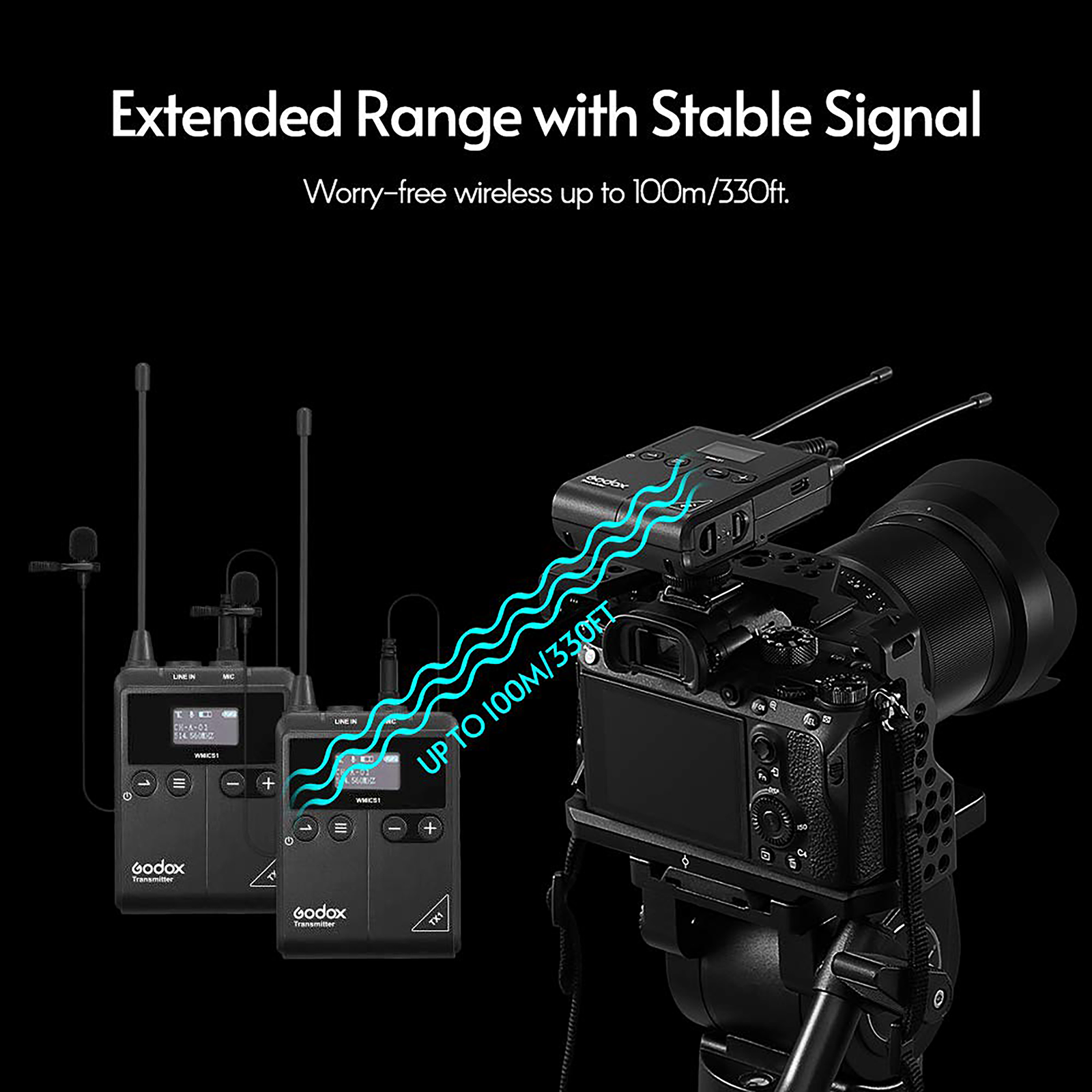 Godox WMicS1 Kit 2 Wireless Lavalier Microphone System