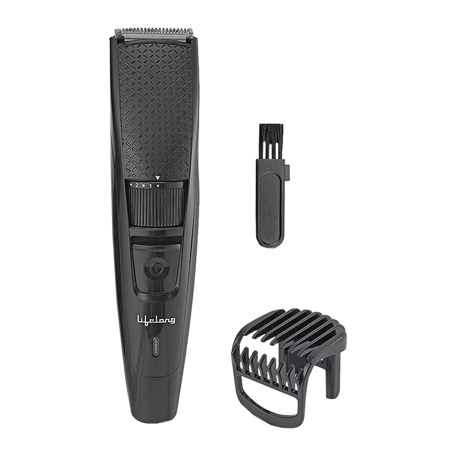 Lifelong Alpha Rechargeable Cordless Dry Trimmer for Beard & Moustache with 20 Length Settings for Men (45min Runtime, Washable Blades, Black)