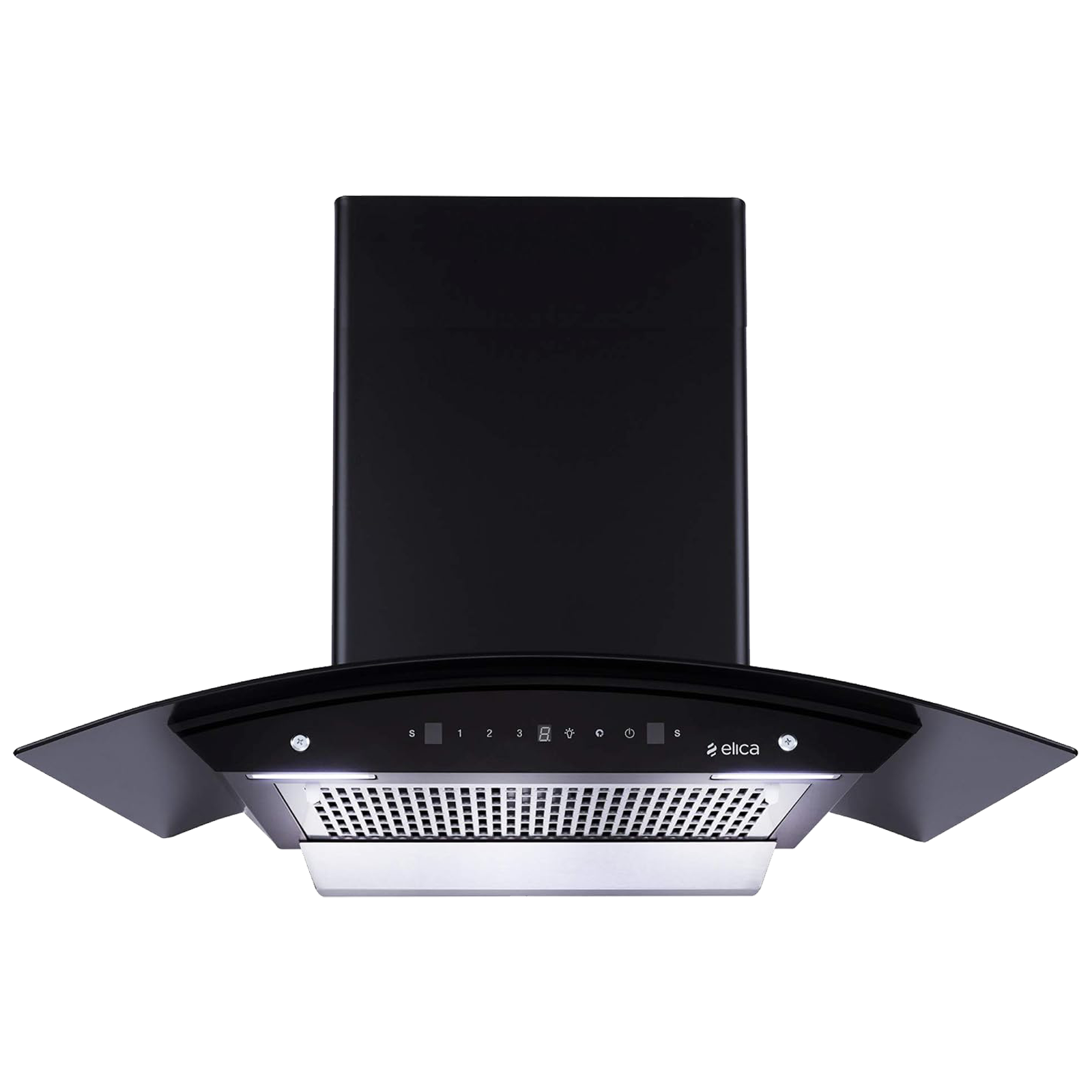 

elica WDFL 906 HAC LTW MS NERO 90cm 1200m3/hr Ducted Auto Clean Wall Mounted Chimney with Motion Sensor Control (Black)