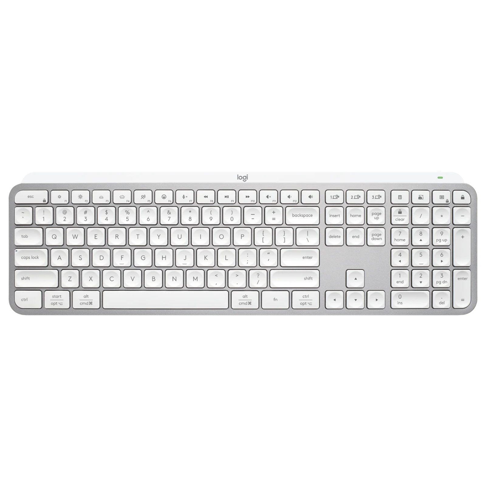 logitech MX KEYS S Rechargeable Bluetooth Wireless Keyboard with Backlit Keys (Fast Fluid Precise Typing, Pale Gray)