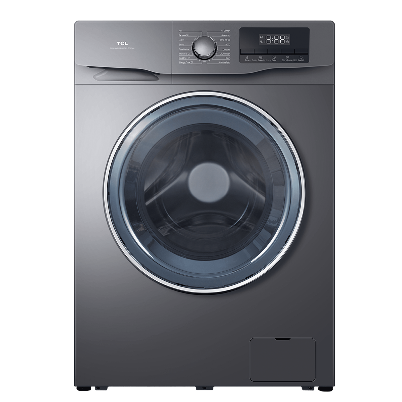 

TCL 6.5 kg 5 Star Fully Automatic Front Load Washing Machine (P061, P6065FLS, BLDC Inverter Motor, Dark Silver)