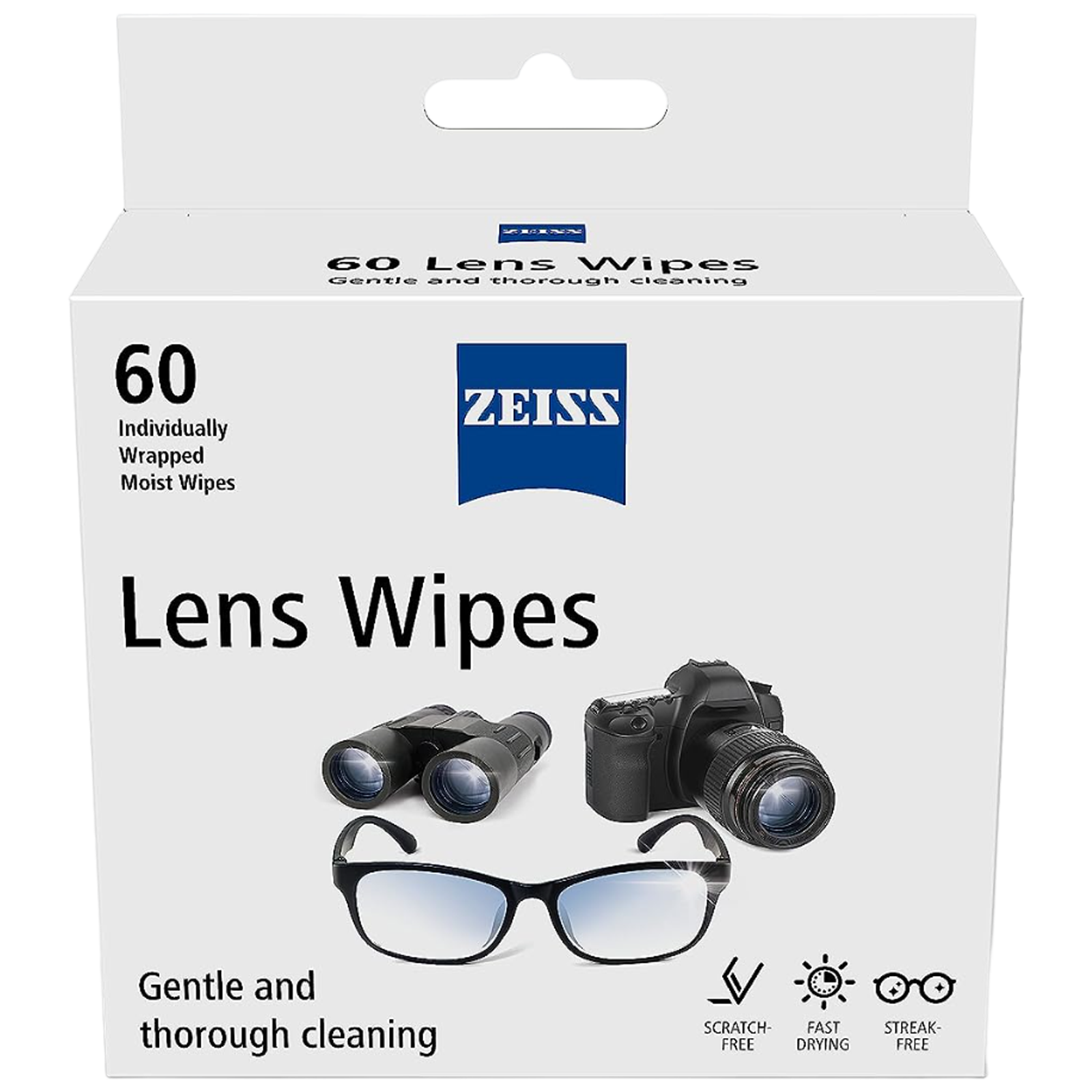 

ZEISS Cleaning Wipes for Lens (60 Count, ZLW60N, White)