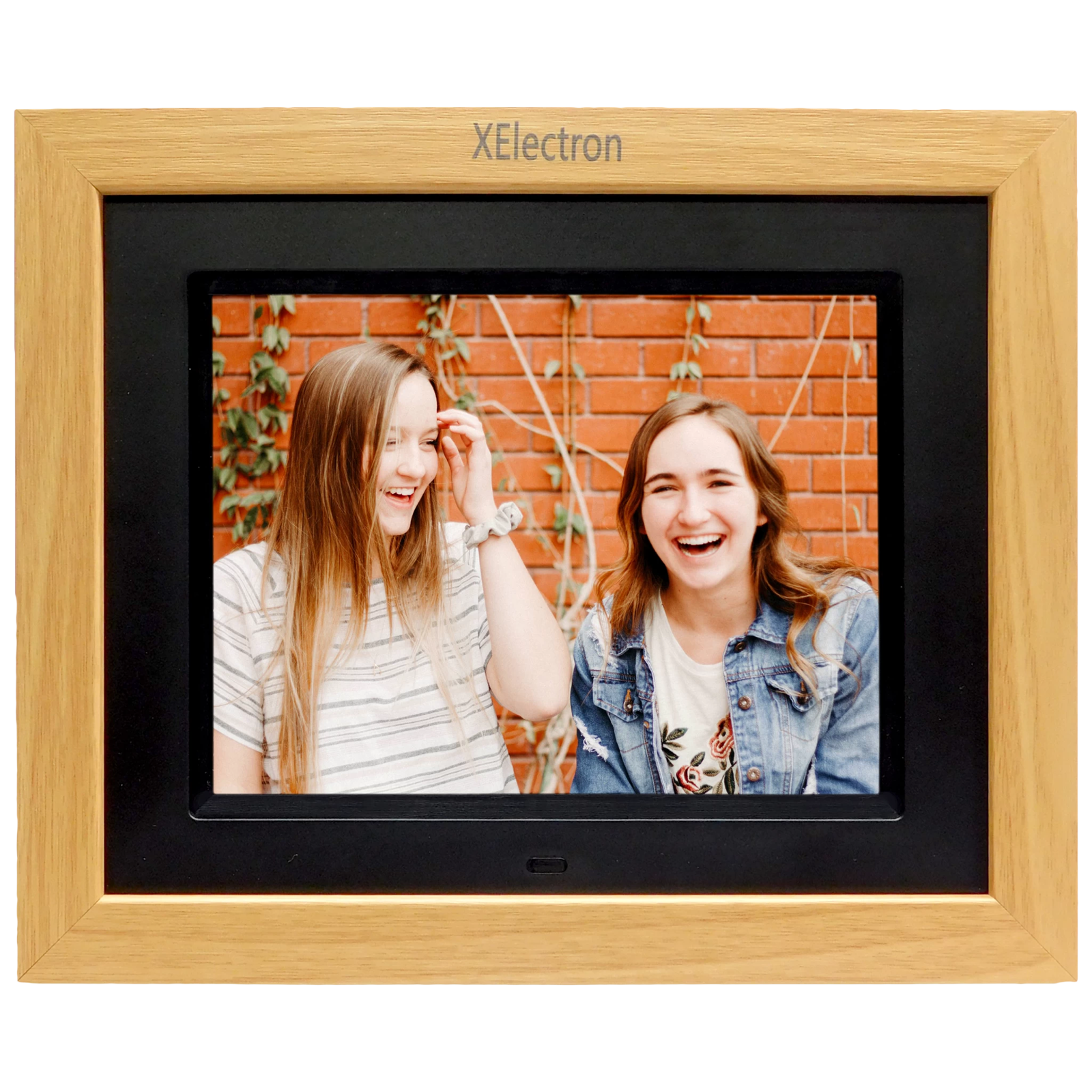 XElectron 20.32cm (8 Inches) Digital Photo Frame (IPS Display, DPF805Wi, Wooden and Black)