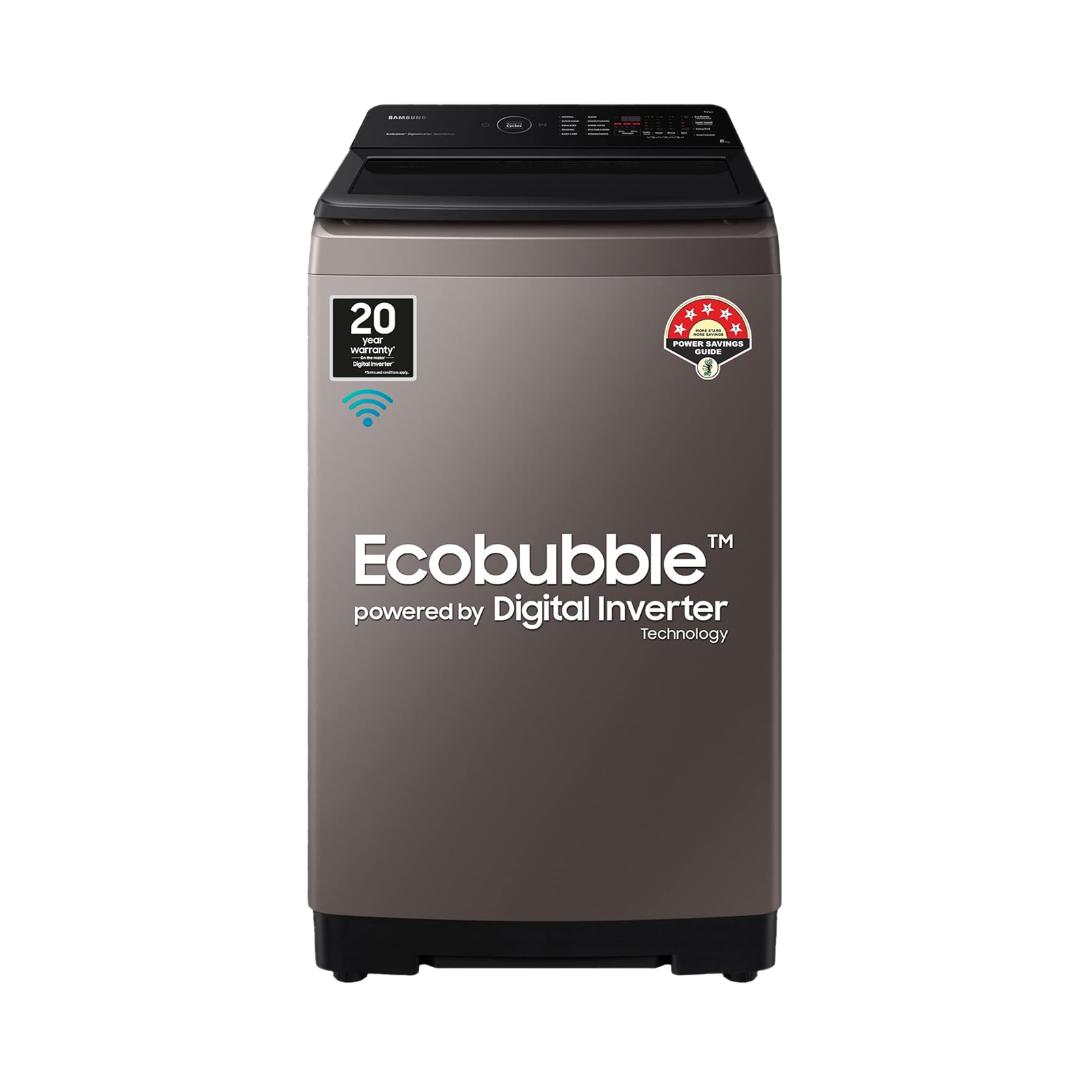 

SAMSUNG 8 kg 5 Star Inverter Fully Automatic Top Load Washing Machine (WA80BG4546BRTL, Diamond Drum, Rose Brown)