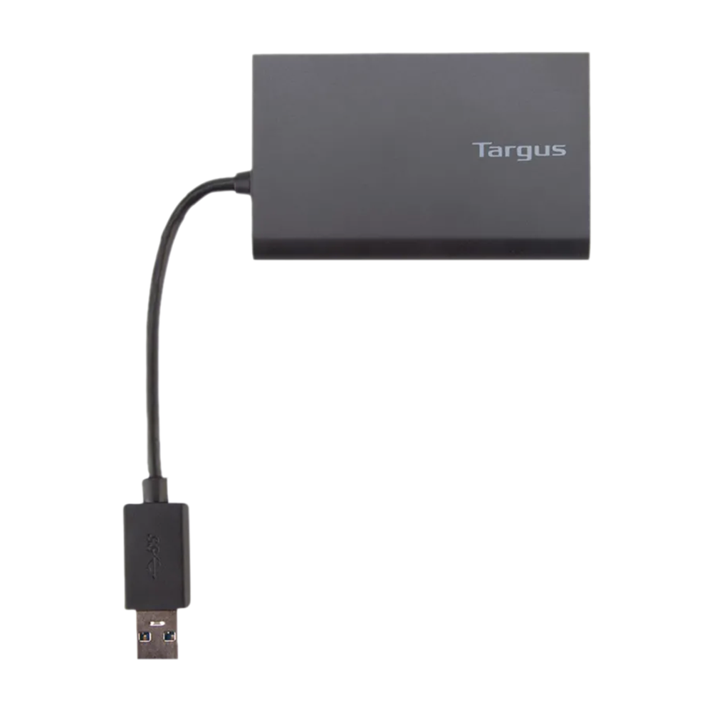 Targus USB Type C to USB 3.0 Type A, RJ45 USB Hub (Supports 4K2K Resolution, Black)