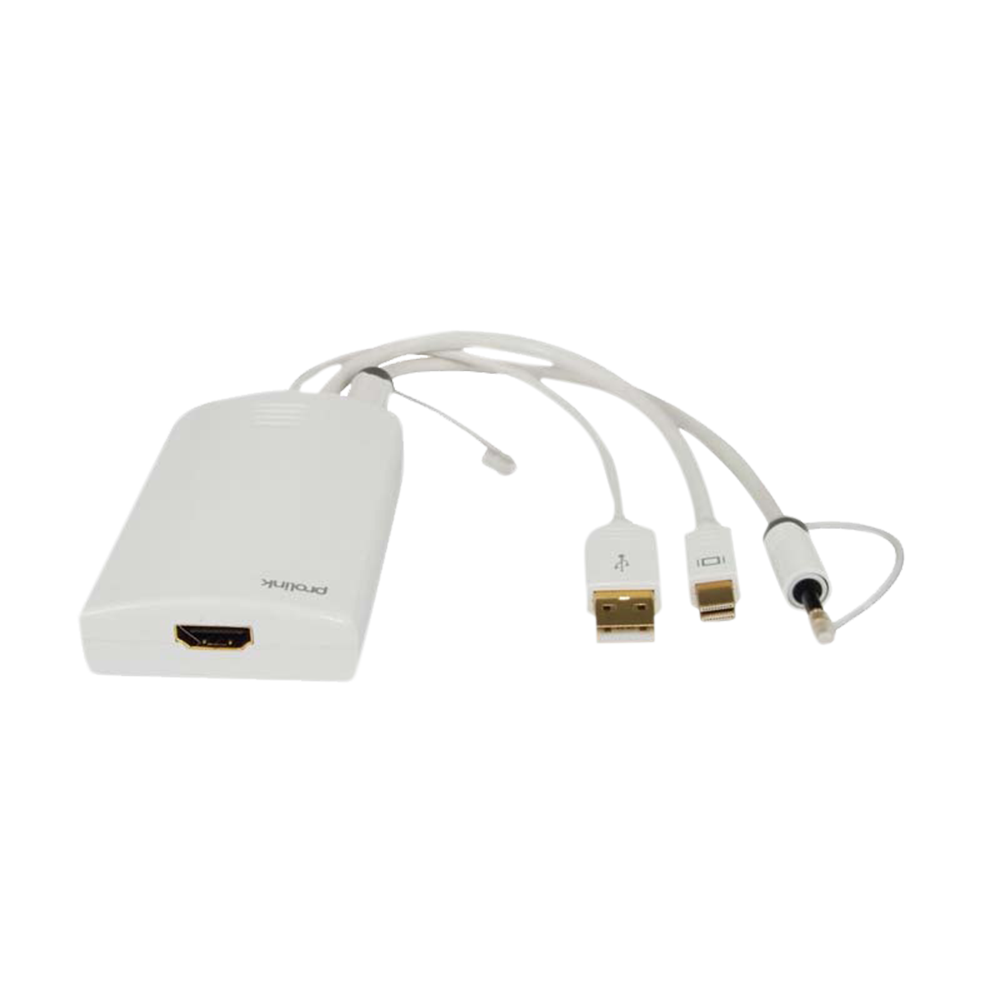 ultraprolink USB 3.1 Type C to USB 3.1 Type C, USB 3.0 Type A, HDMI USB Hub (Bi-Directional Flow, White)