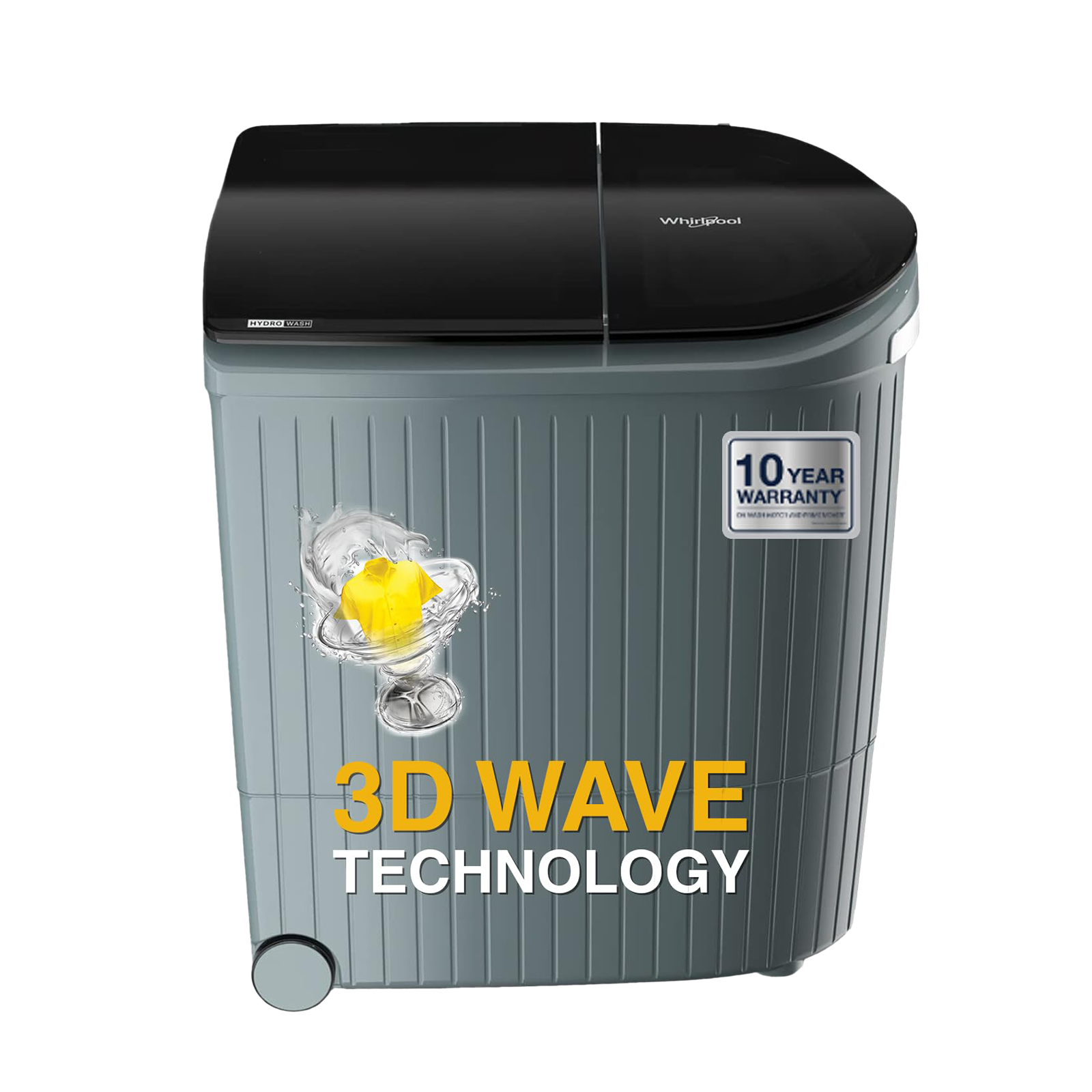 Whirlpool 8.5Kg 5 Star Semi- Automatic Washing Machine with 3D Wave Technology (Hydrowash Premier, 30282, Silver)