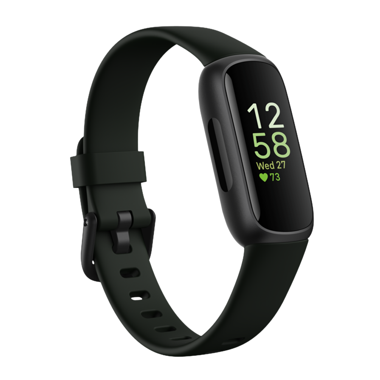 fitbit Inspire 3 Fitness Tracker with Stress Management (0.74 Inch Always-On AMOLED Display, Water Resistant, Midnight Zen Strap)