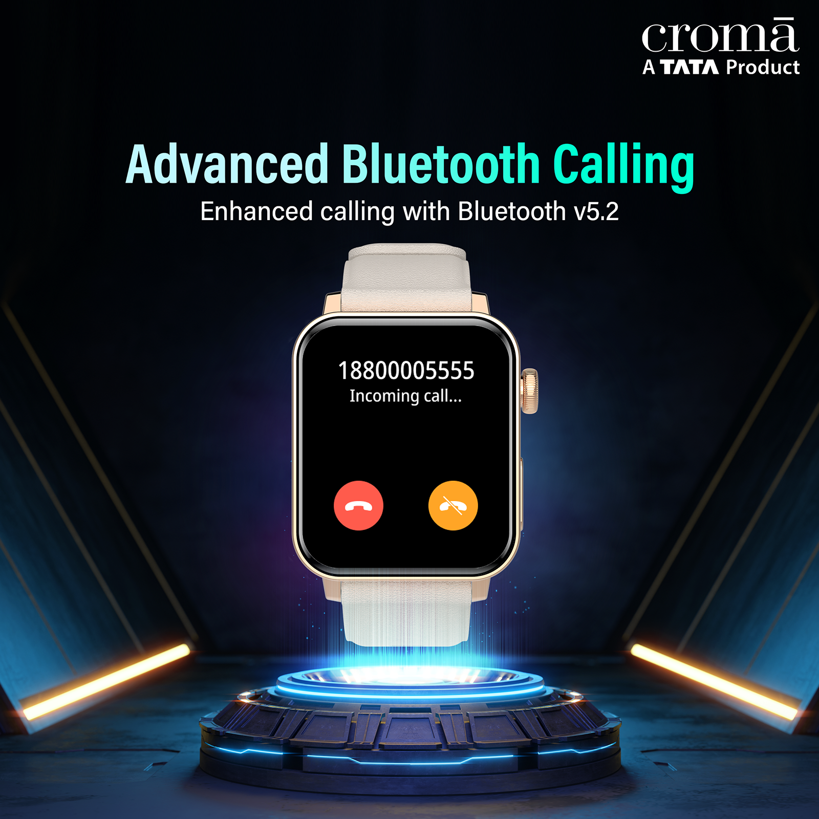 Buy noise NoiseFit Halo Plus Smartwatch with Bluetooth Calling (37.08mm  AMOLED Display, IP68 Water Resistant, Elite Silver Strap) Online - Croma