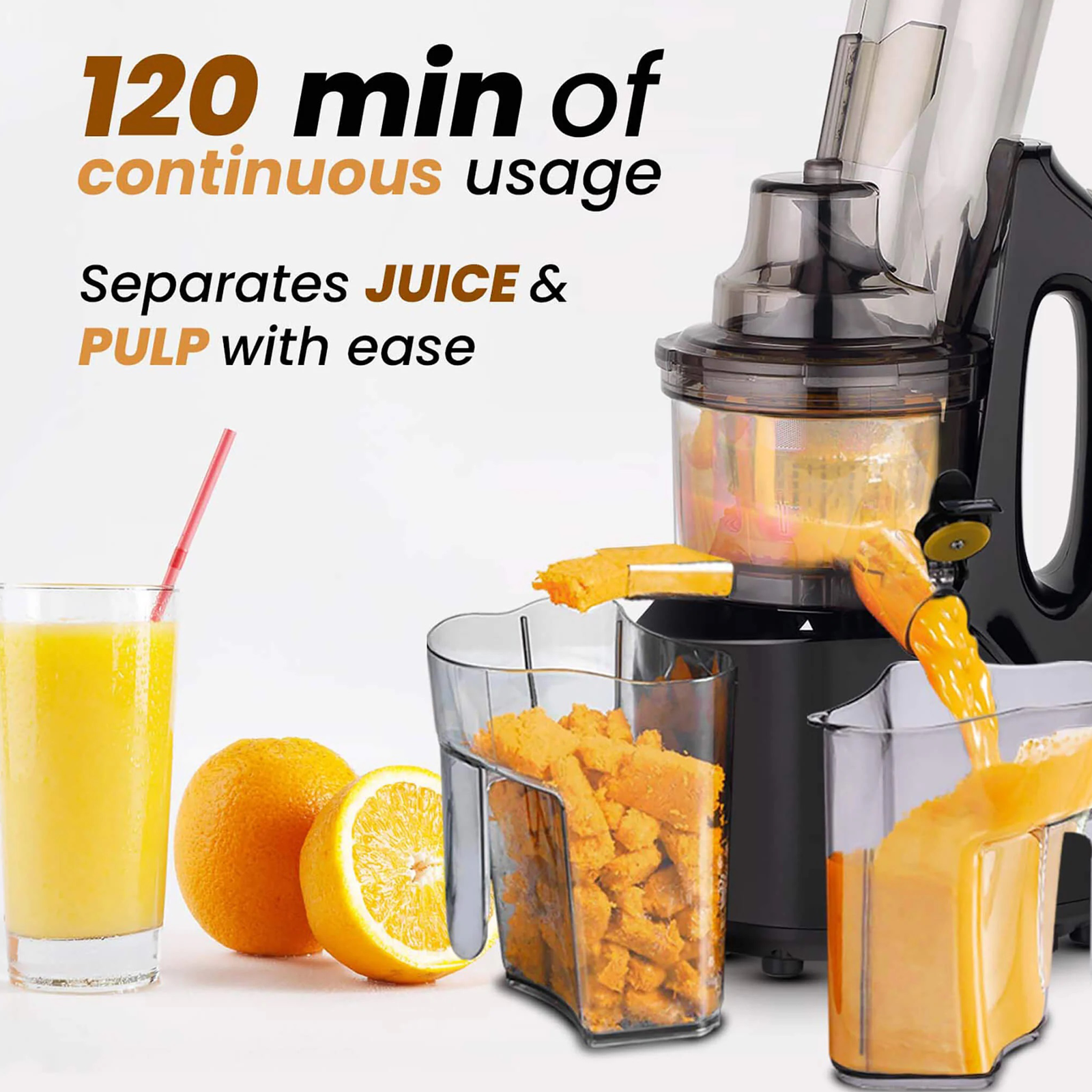 Buy Croma 200 Watt Cold Press Slow Juicer (60 RPM, Non-Slip Feet