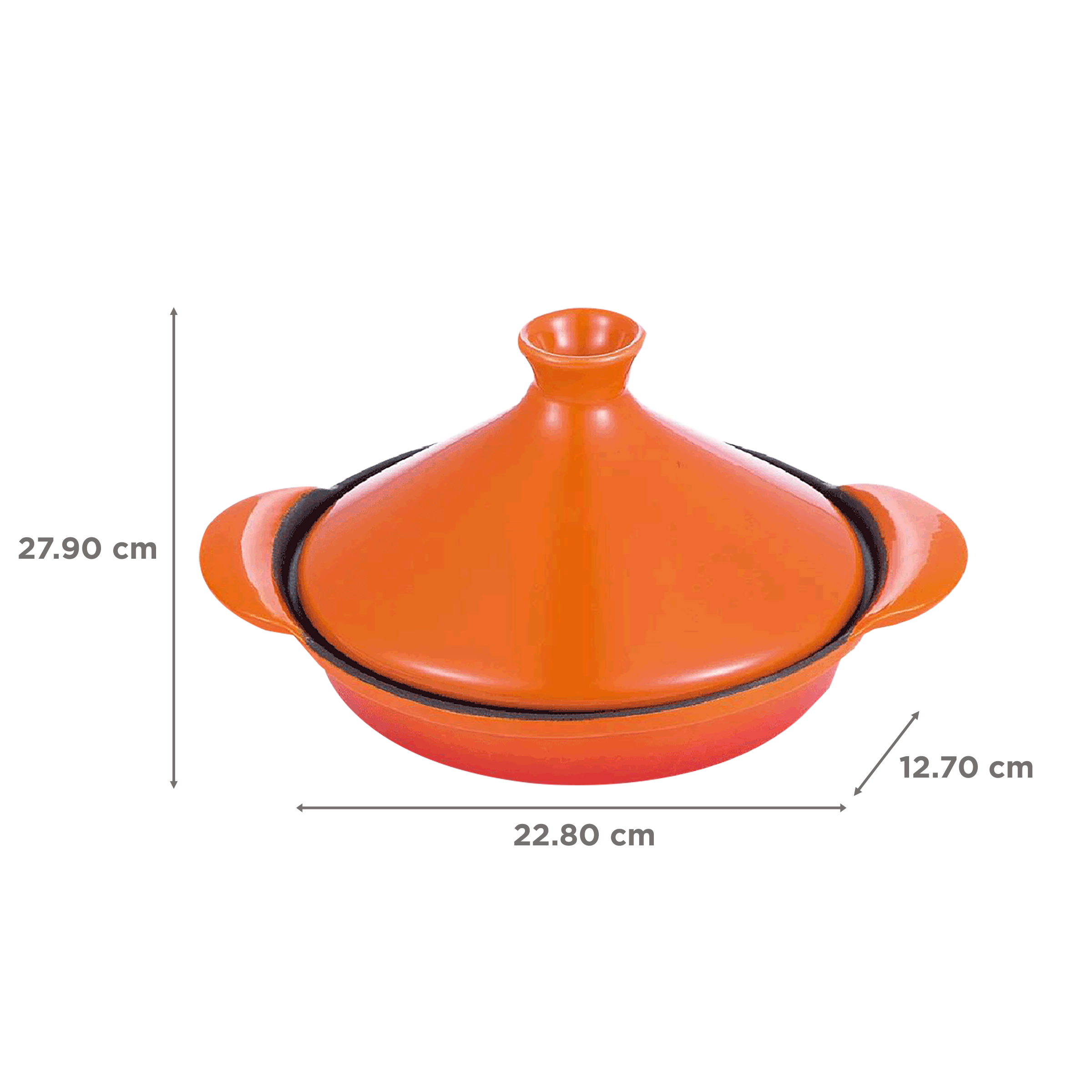 Buy Tajine - Black-orange - D25cm - Cast iron - Induction online