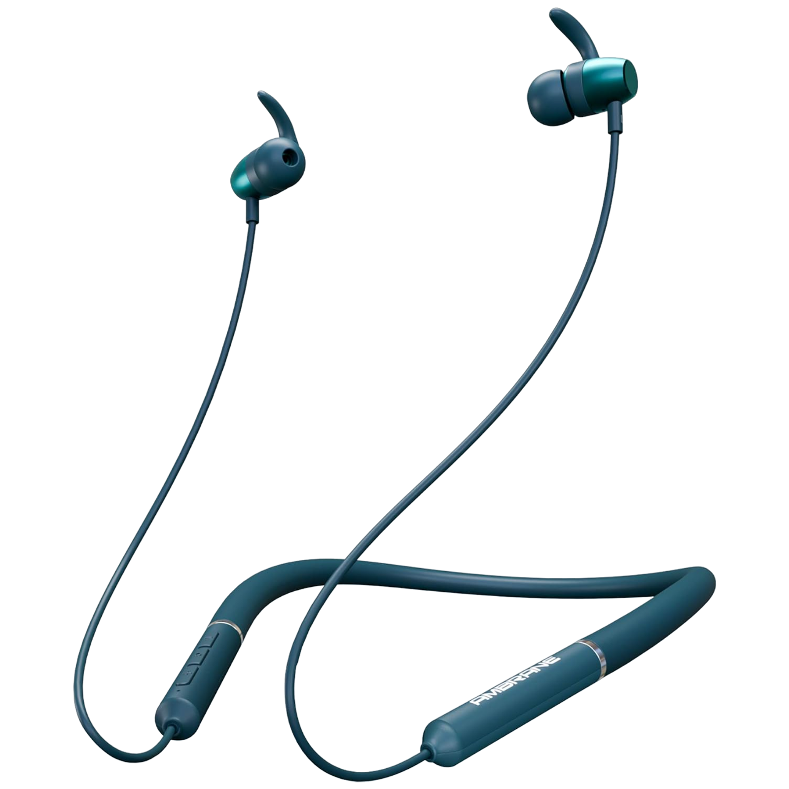 ambrane Bass Band Pro Neckband (IPX5 Water Resistant, Fast Charging, Teal Blue)