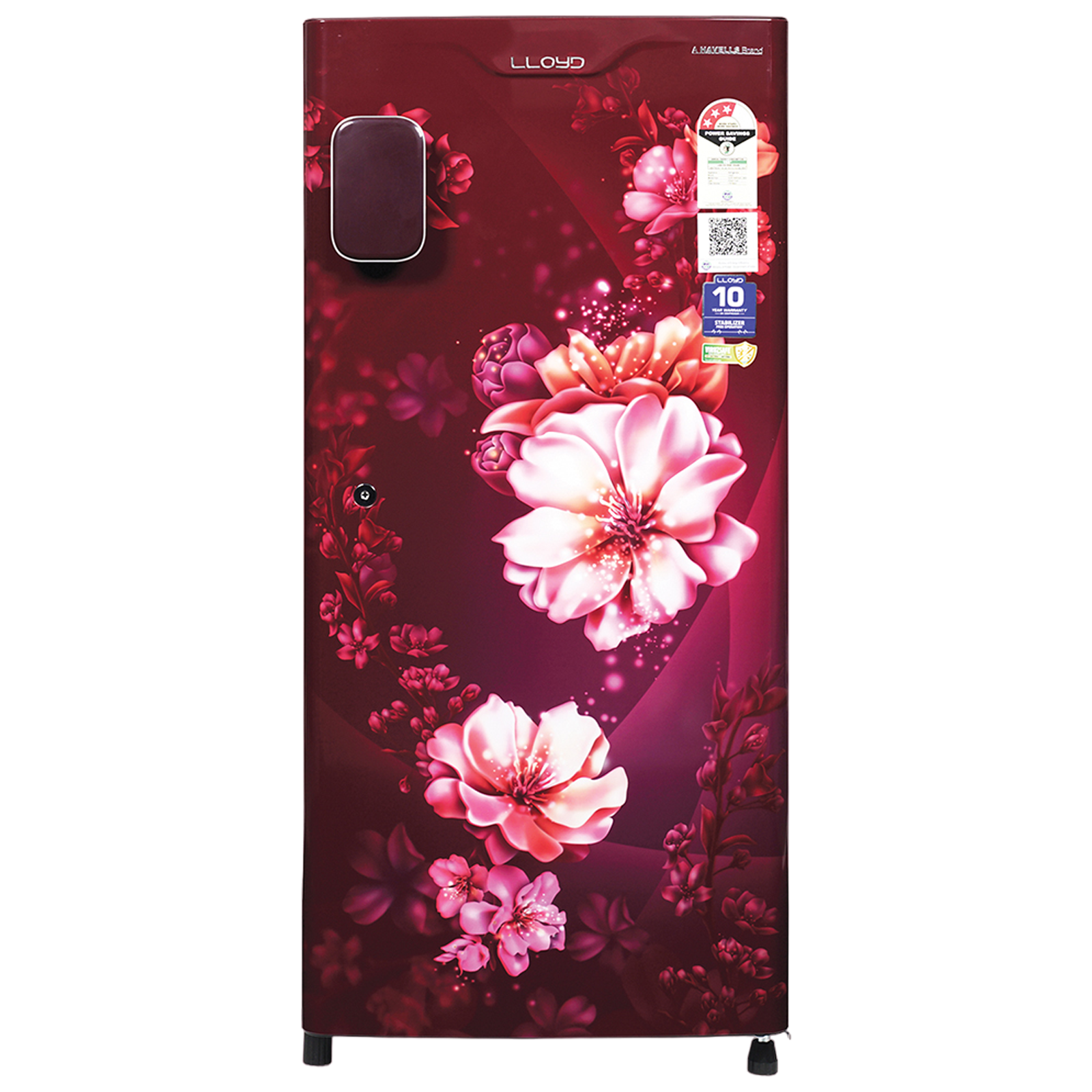 LLOYD 188 Litres 3 Star Direct Cool Single Door Refrigerator with Bactsheild Technology (GLDC203ST4JC, Cherry Blossom Wine)