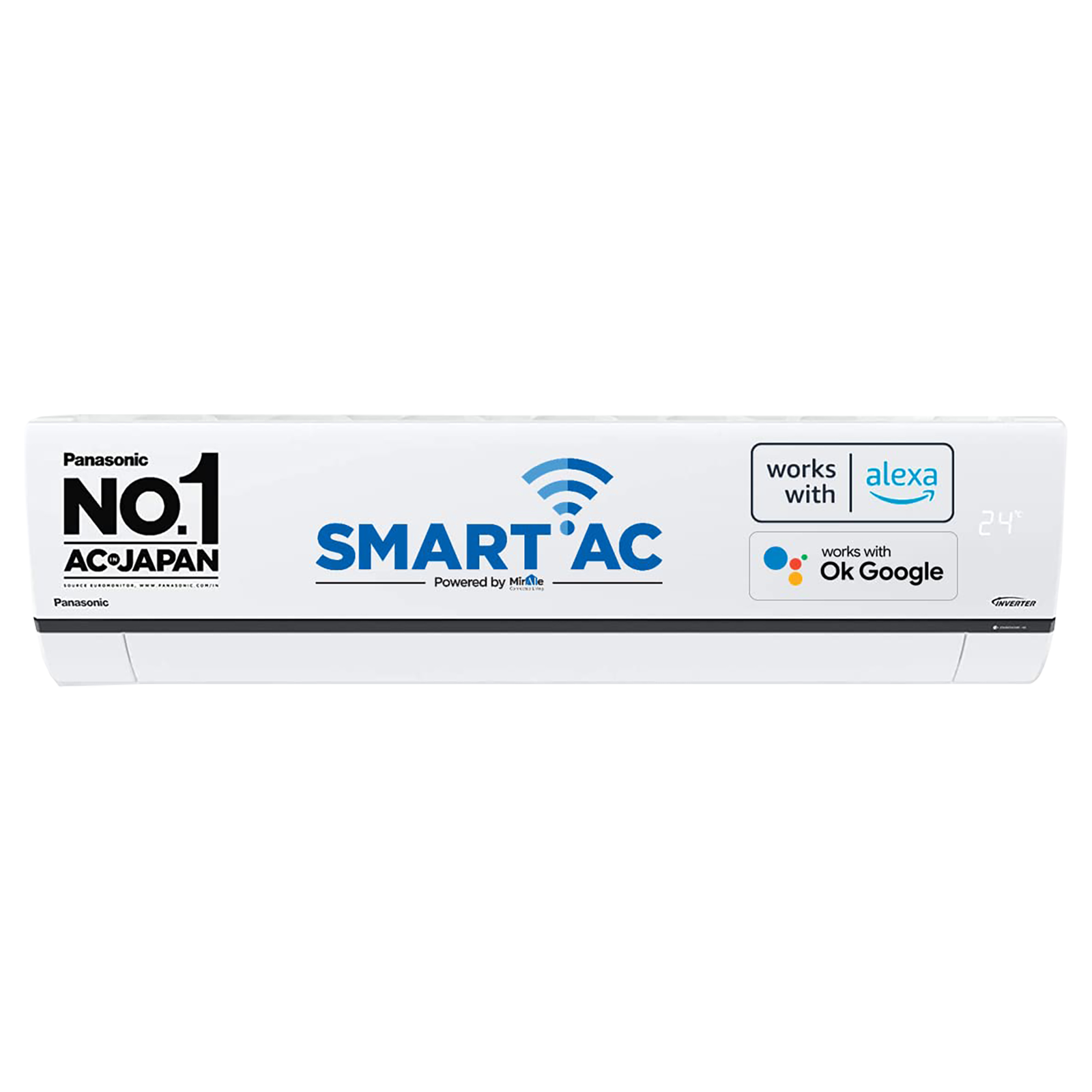 

Panasonic 1 Ton 3 Star Inverter Split Smart AC with Shield Blue Technology (Copper Condenser, Anti-Duct Filter, CS/CU-WU12YKYXF), White
