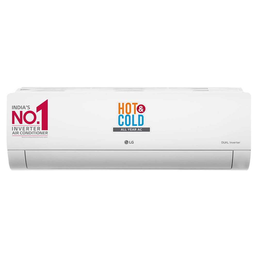 LG 5 in 1 Convertible 2 Ton 3 Star Hot & Cold Dual Inverter Split AC with 4-Way Swing (2023 Model, Copper Condenser, RS-H24VNXE)