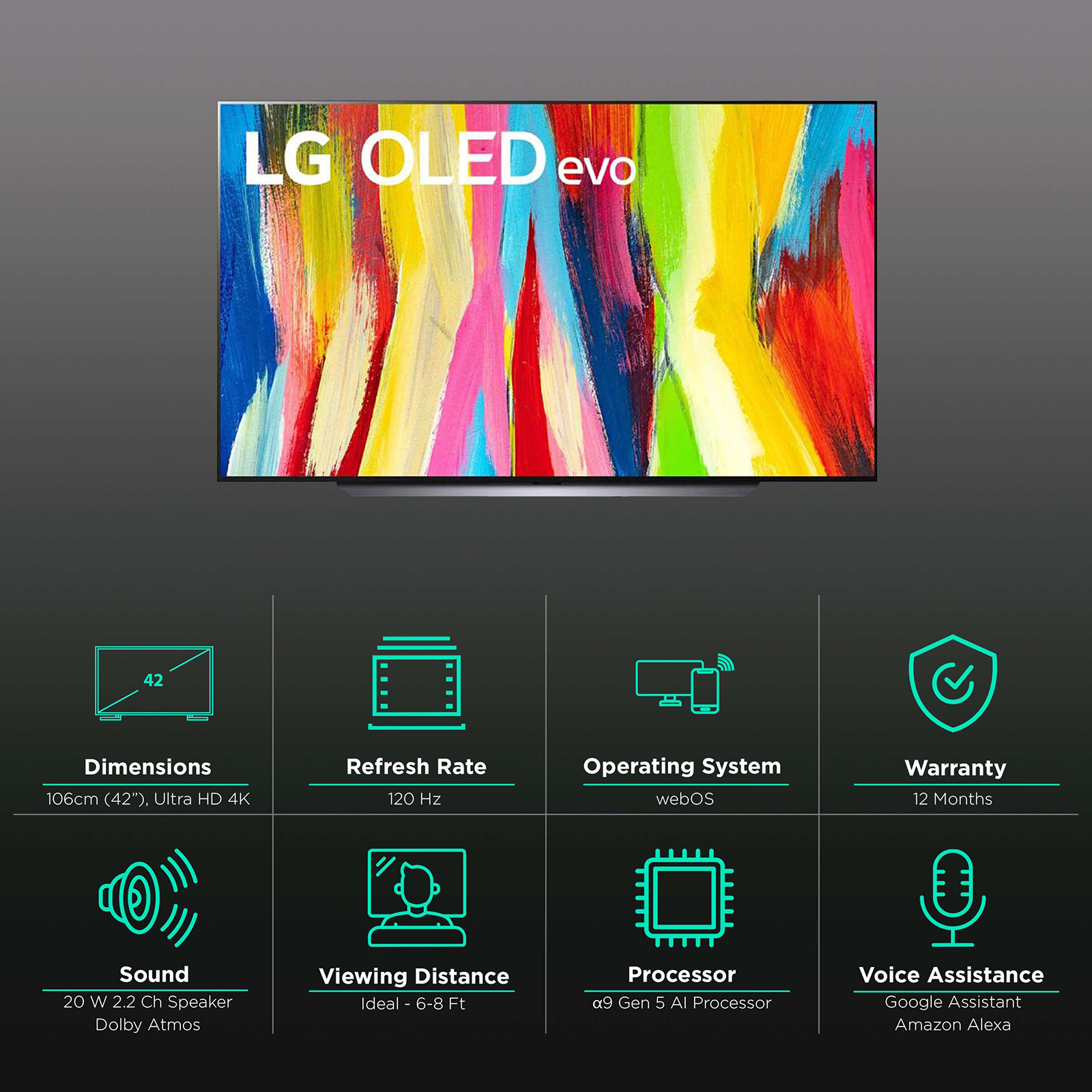 LG 106 cm (42 inch) OLED Ultra HD (4K) Smart WebOS TV Online at best Prices  In India