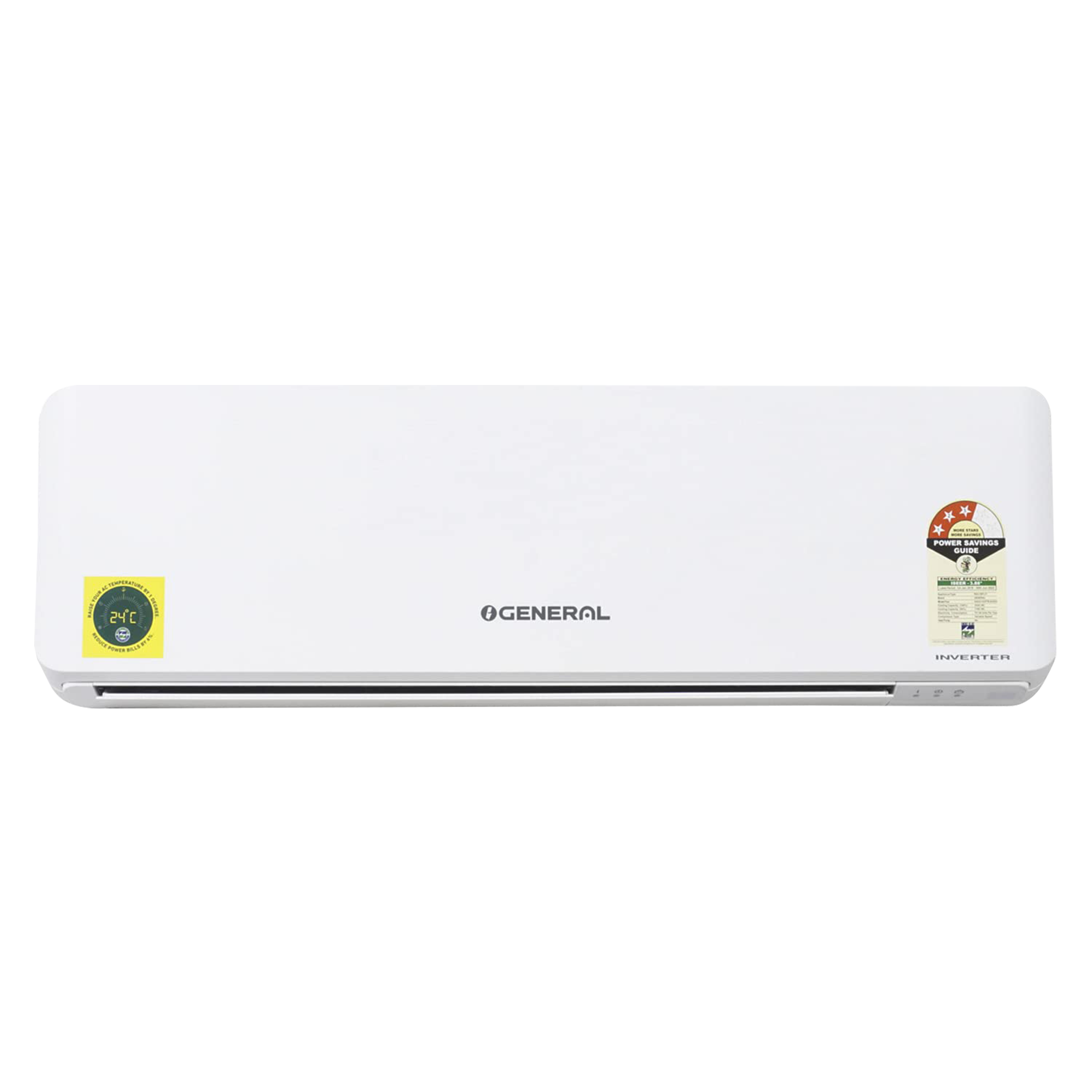 

O GENERAL CPT Series 1 Ton 3 Star Inverter Split AC (Copper Condenser, PM 2.5 Filter, ASGG12CPTB-B), White