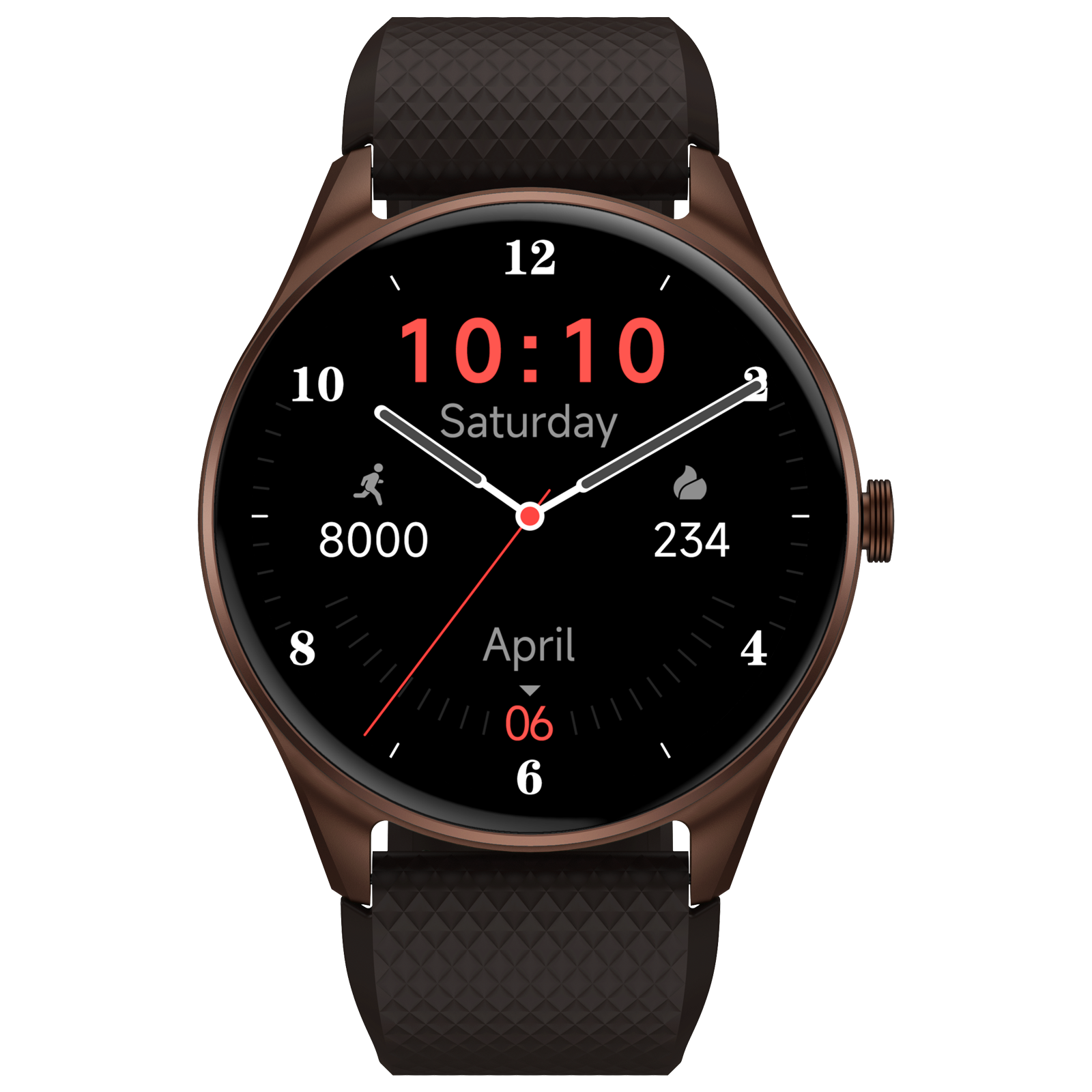 

noise NoiseFit Arc Plus Smartwatch with Bluetooth Calling (36.3mm AMOLED Display, IP68 Water Resistant, Vintage Brown Strap)