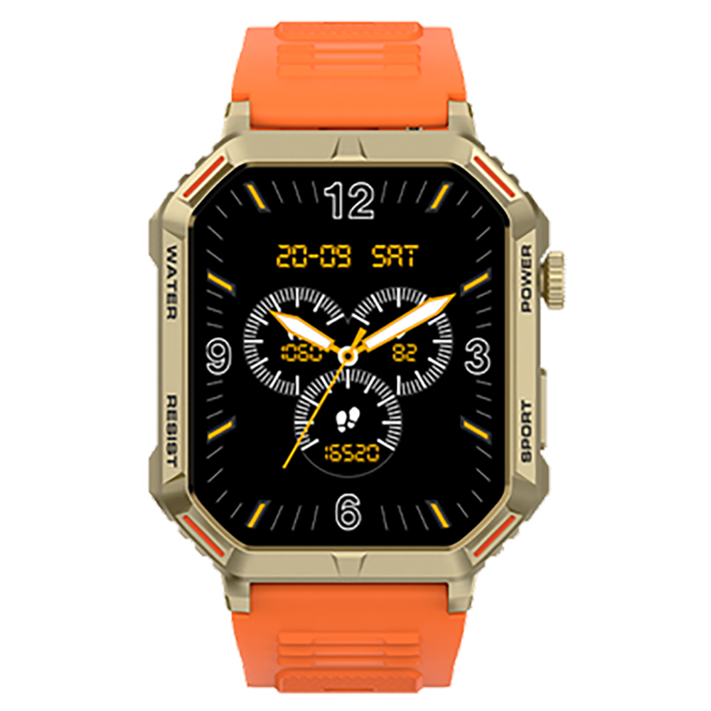 

FIRE-BOLTT Commando Smartwatch with Bluetooth Calling (49.5mm AMOLED Display, IP68 Water Resistant, Orange Strap)