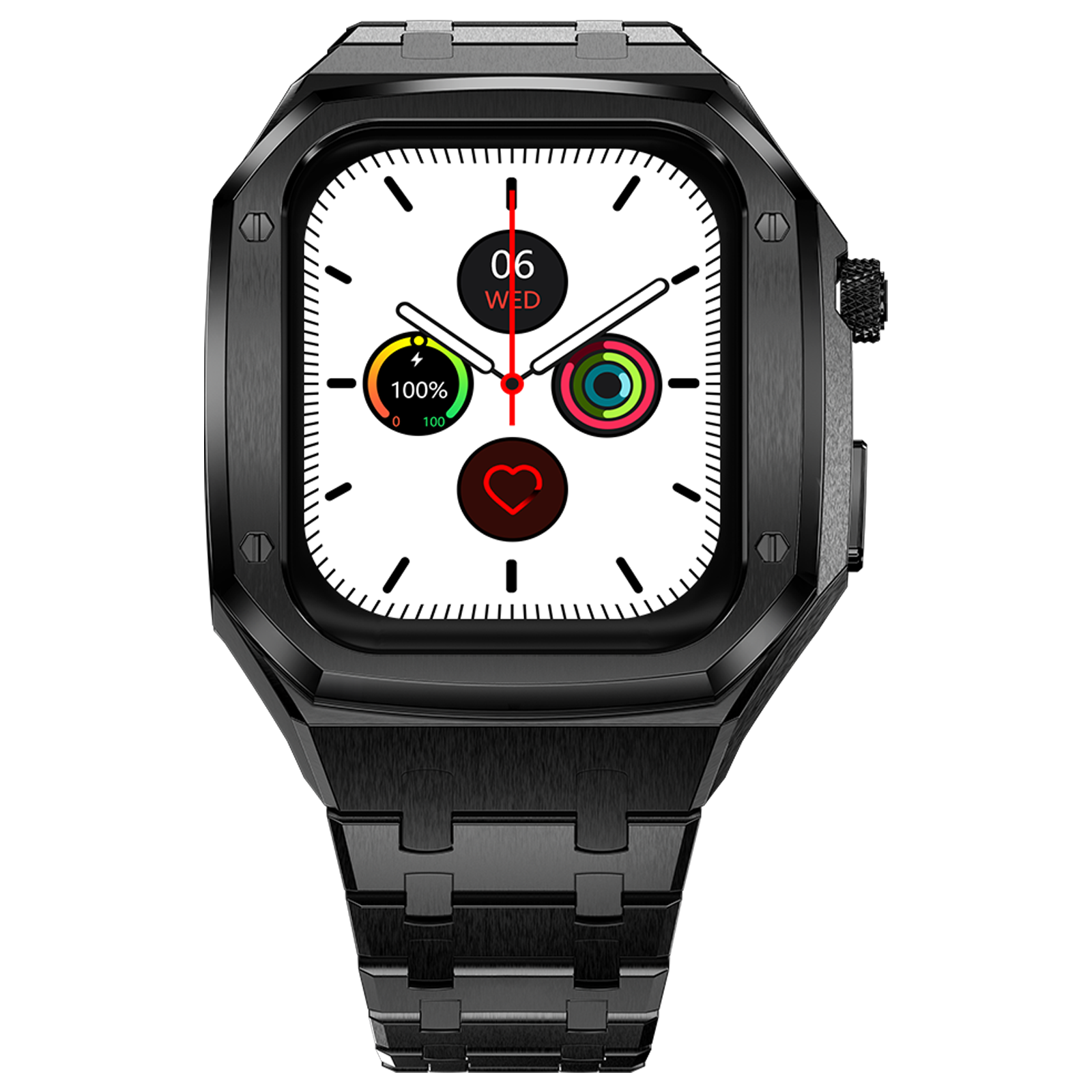 FIRE-BOLTT Elemento Smartwatch with Bluetooth Calling (49.5mm Always On Display, IP68 Water Resistant, Black Strap)