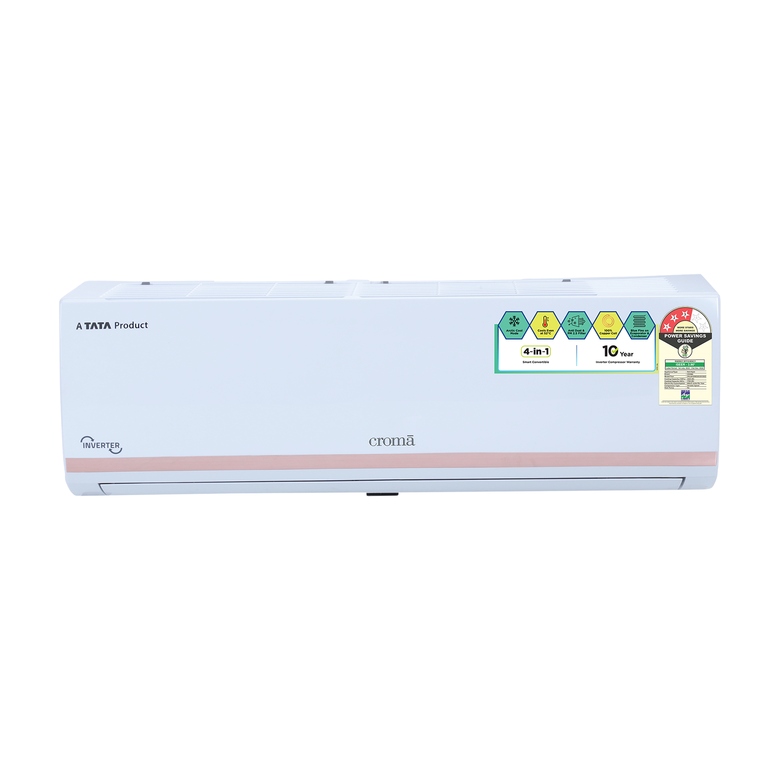 croma 1 ton 3 star split ac