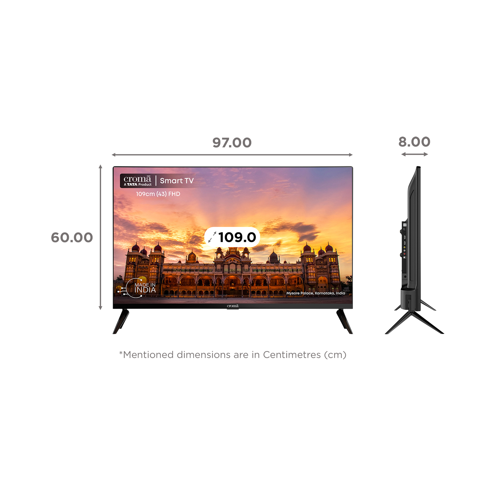 Buy Croma 127 cm (50 inch) 4K Ultra HD LED Smart WebOS TV Online - Croma