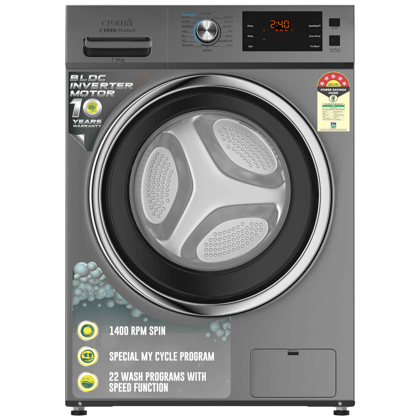 Buy Whirlpool 7.5 kg Fully Automatic Top Load Washing Machine (WhiteMagic  Premier, 31599, Spiro Wash Action, Grey) Online - Croma