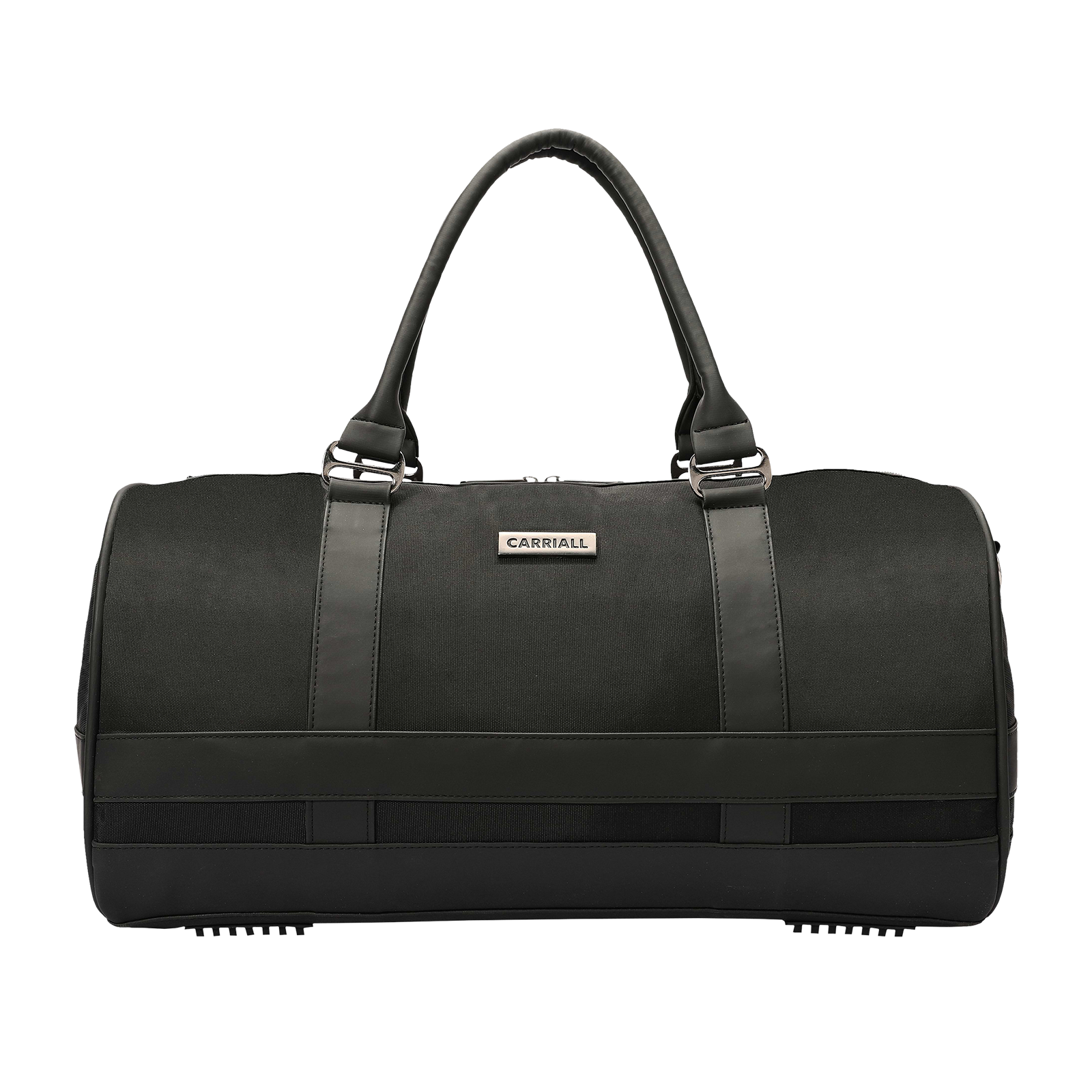 Carriall Astute Matte Finish Fabric Duffle Bag (Detachable Shoulder Strap, CADBASS01, Black)