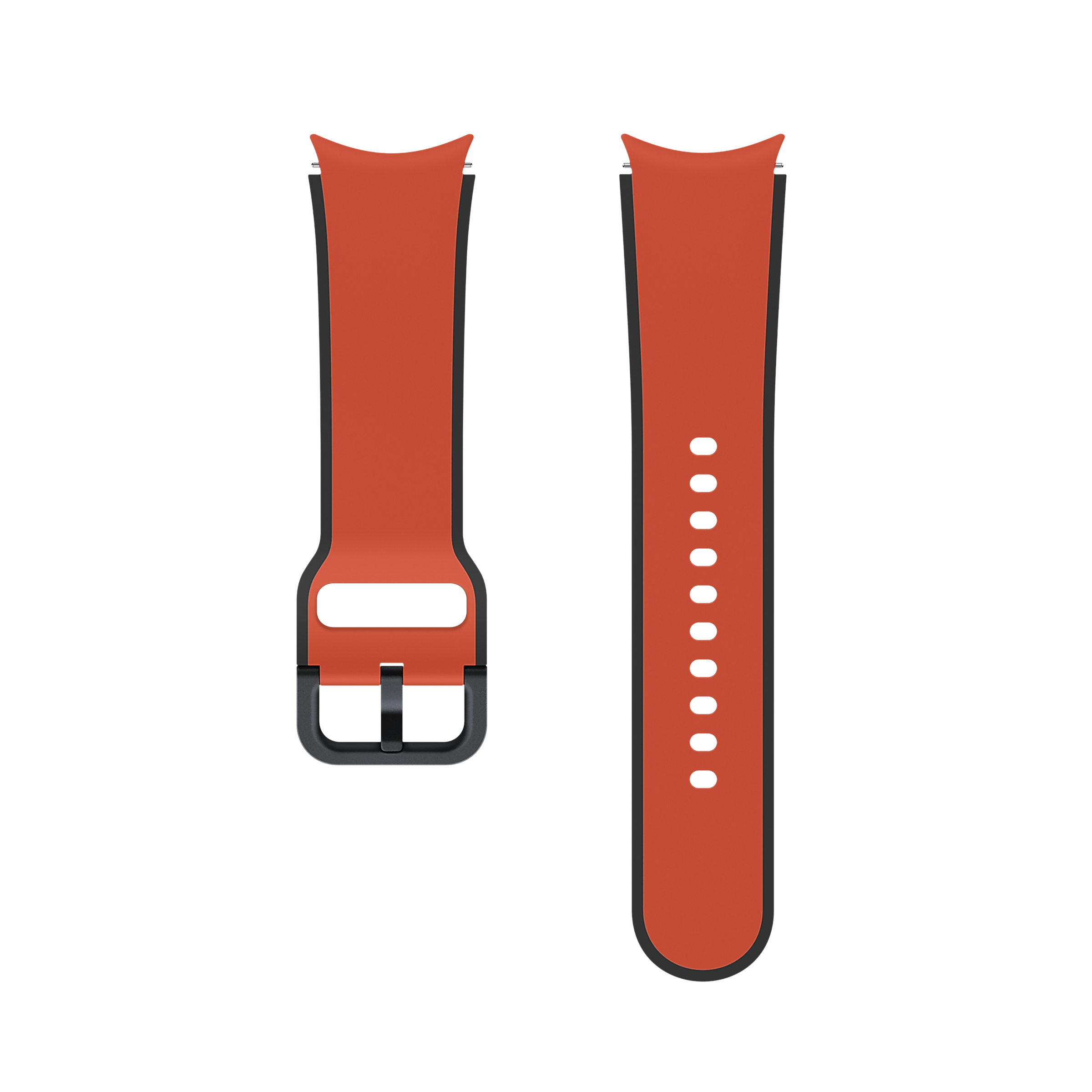 

SAMSUNG Fluoroelastomer Strap for SAMSUNG Galaxy Watch4, Watch4 Classic, Watch5 & Watch5 Pro (Two-Tone Design, Red)