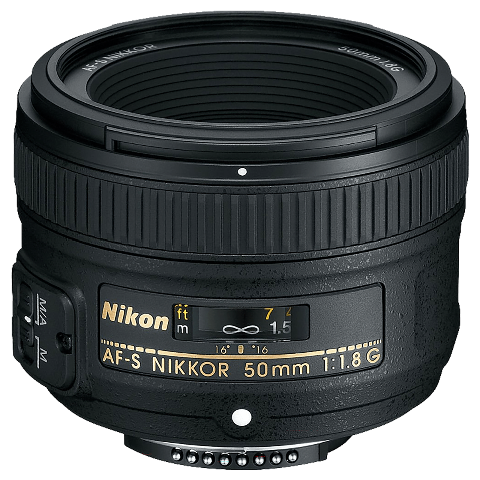 

Nikon AF-S NIKKOR 50mm f/1.8 - f/22 Standard Prime Lens for Nikon F Mount (Silent Wave Motor Technology), Black