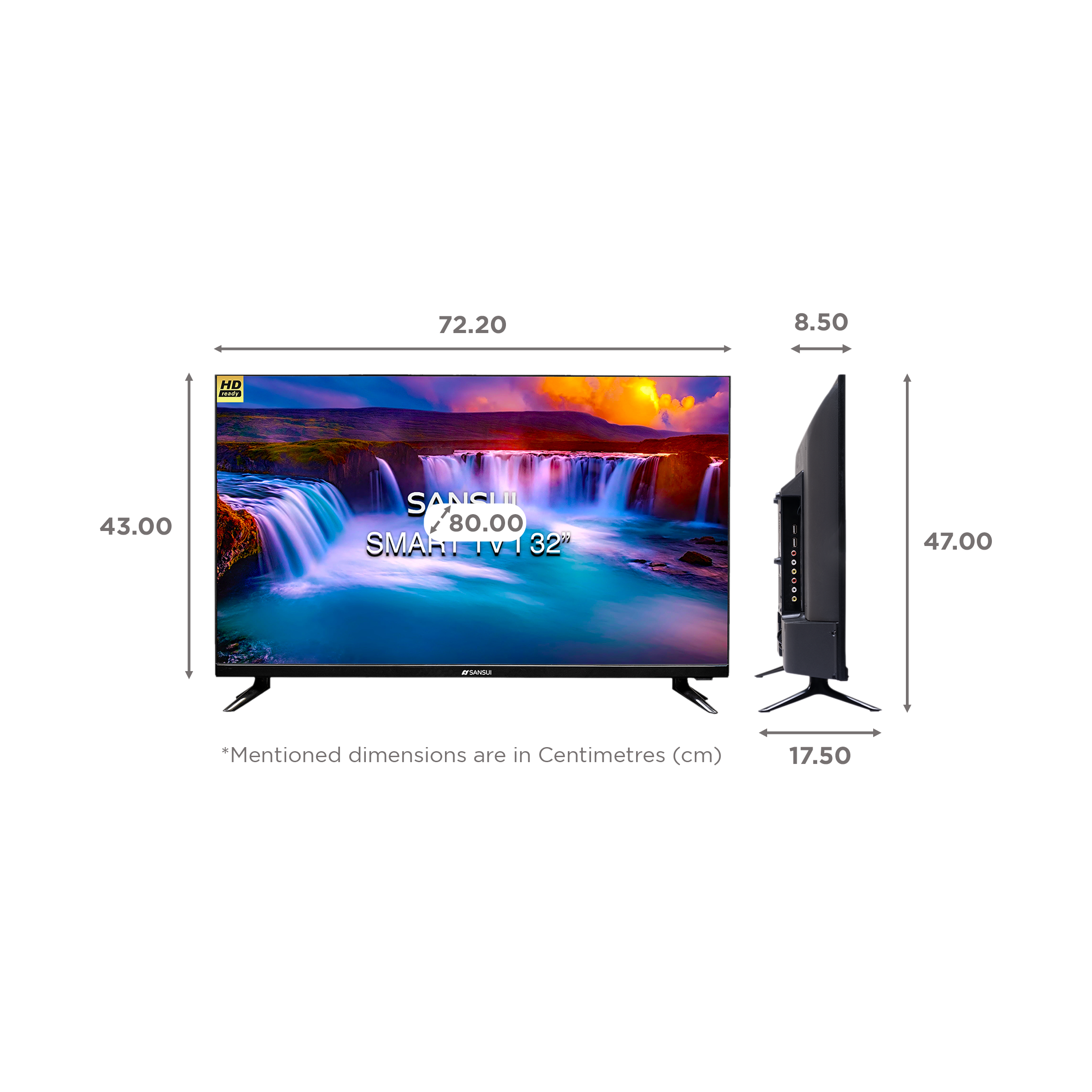 Sansui JSW32ASHD 32 (80 cm) HD Ready LED Smart Android TV | Vijay Sales