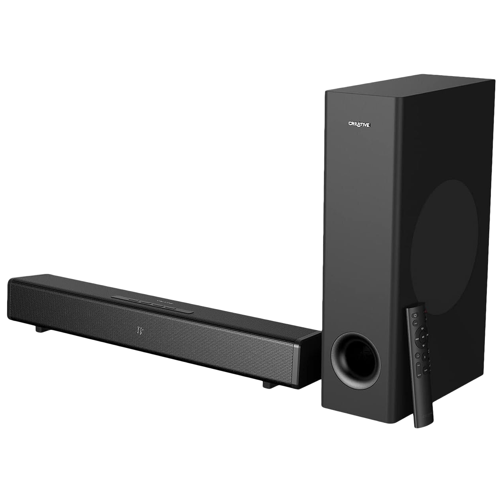 Creative Stage 360 240W Bluetooth Soundbar with Remote (Dolby Atmos, 2.1 Channel, Black)