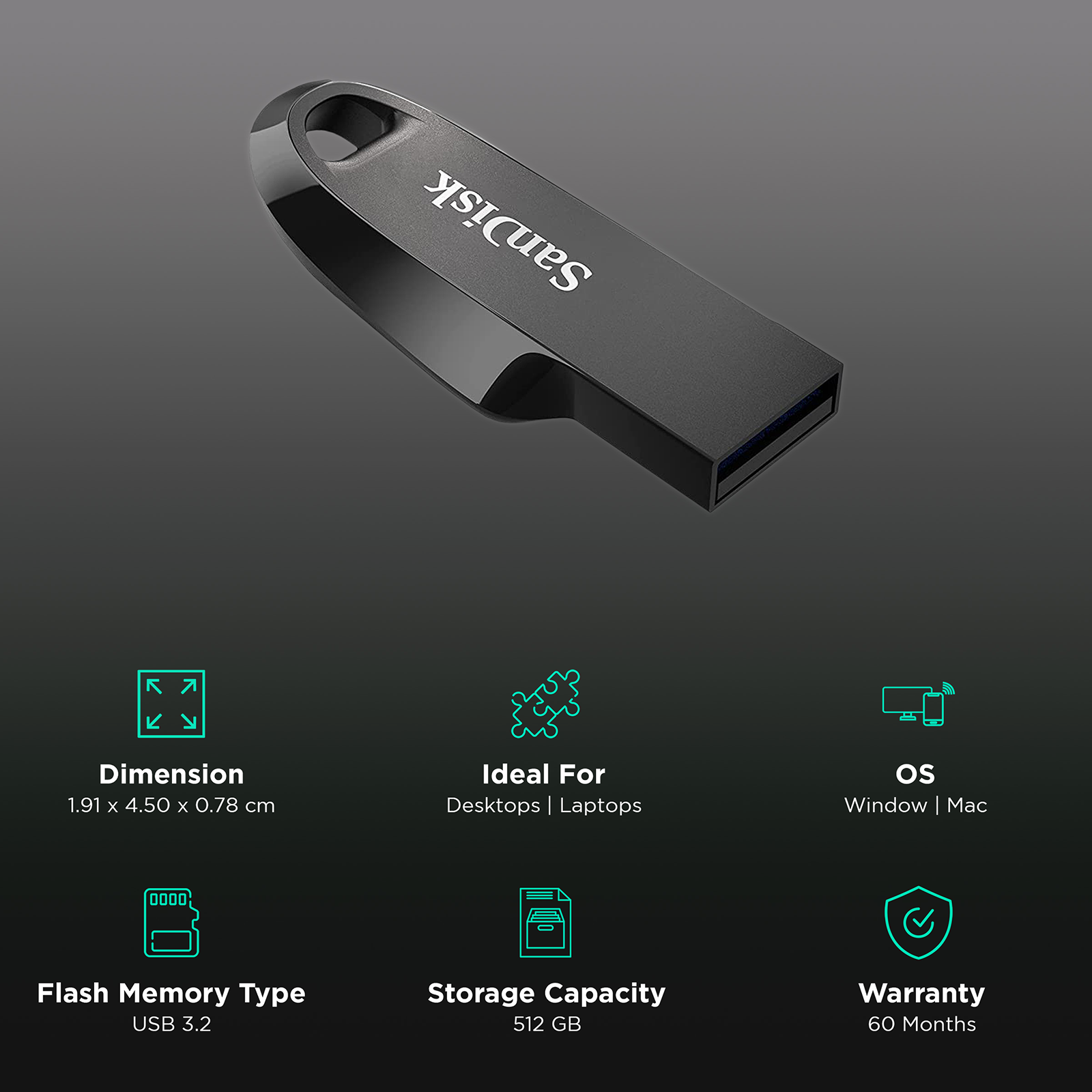 Buy SanDisk Ultra Curve 32GB USB 3.2 Flash Drive (Built-in Keyring