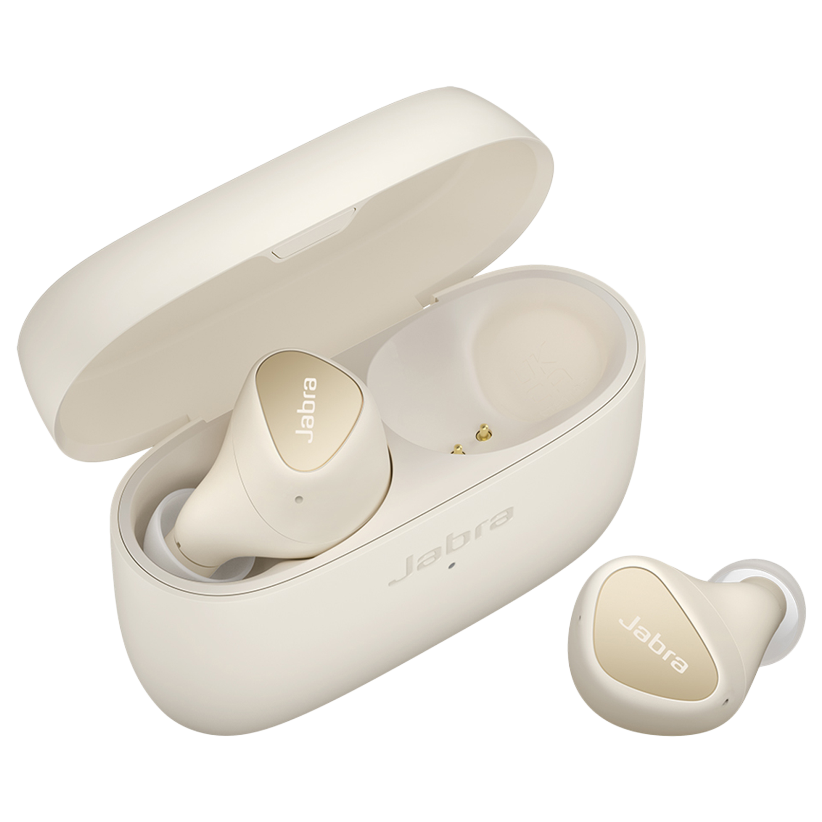 

Jabra Elite 4 TWS Earbuds with Active Noise Cancellation (IP55 Water Resistant, Voice Assistant Enabled, Gold Beige)
