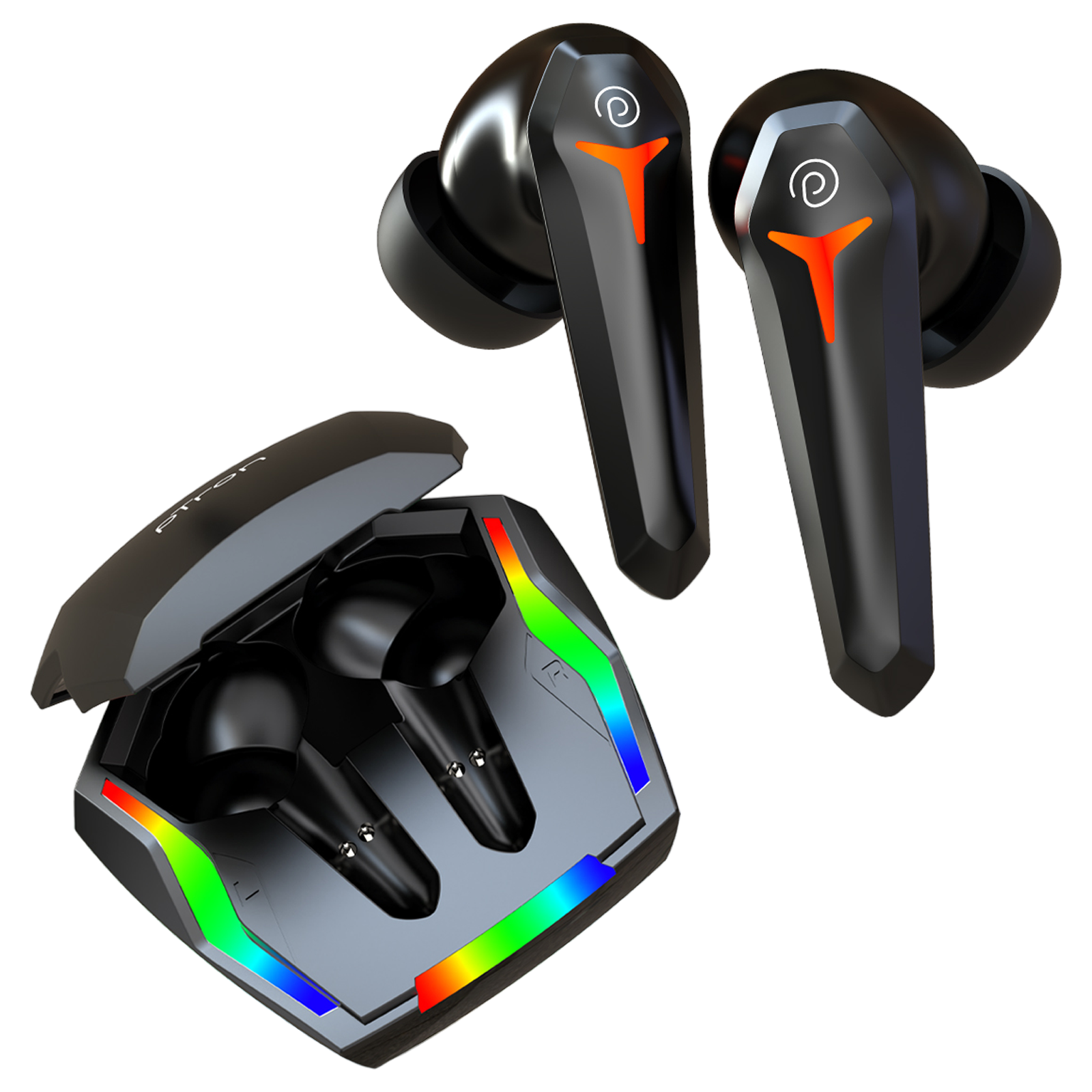 

pTron Bassbuds Turbo TWS Earbuds with Environmental Noise Cancellation (IPX5 Water Resistant, Fast Charging, Jade Black)