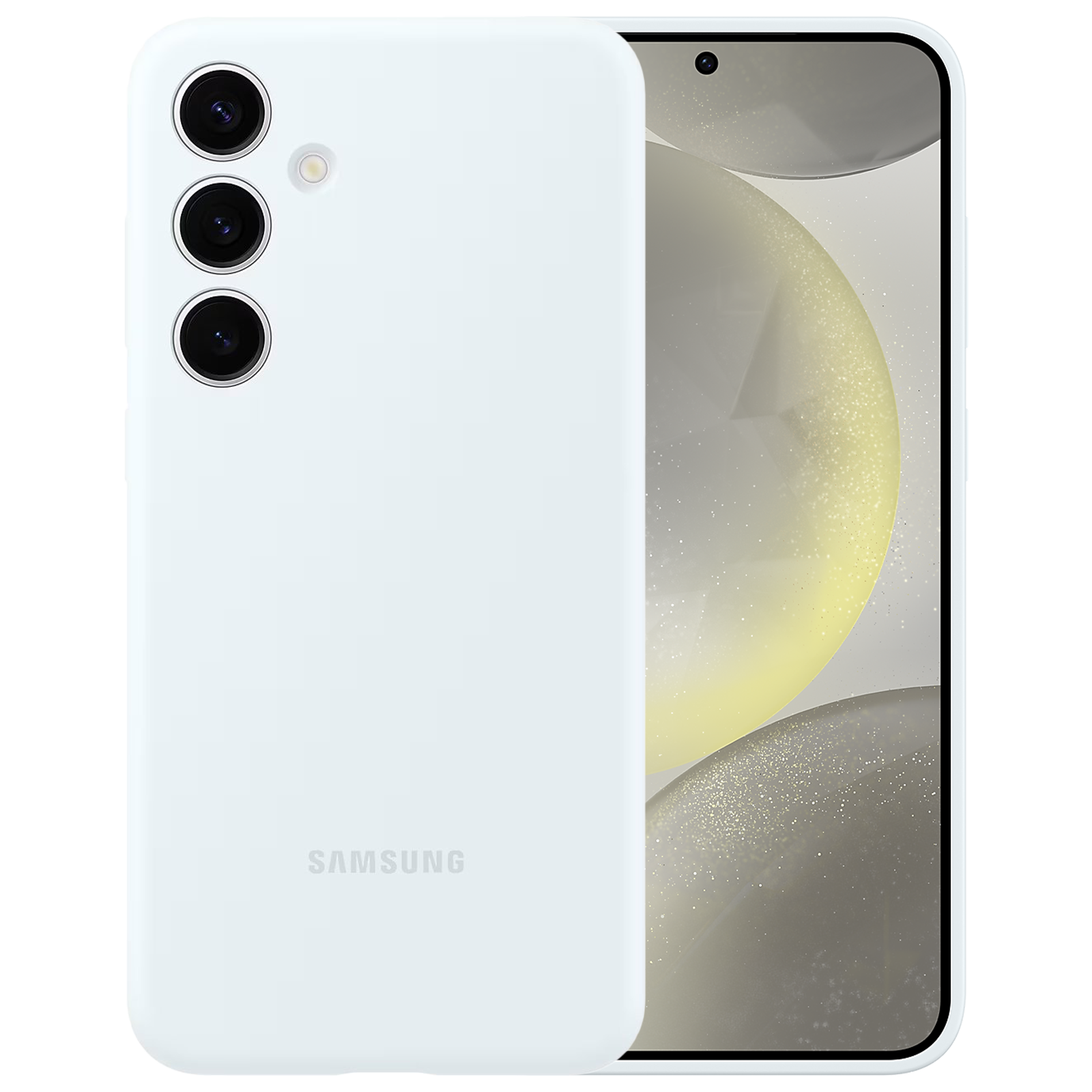 

SAMSUNG Silicone Back Cover for Galaxy S24 Plus (Combining Style and Durability, White)